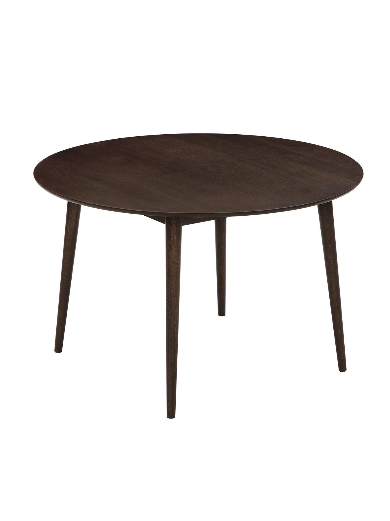 Image 3 of 5 of Dusk Heidi Solid Oak 4-6 Seater Round Dining Table - Walnut