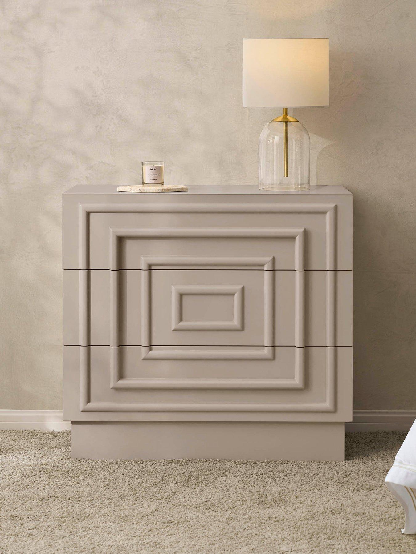 Dusk Harlow 3 Drawer Chest - Taupe