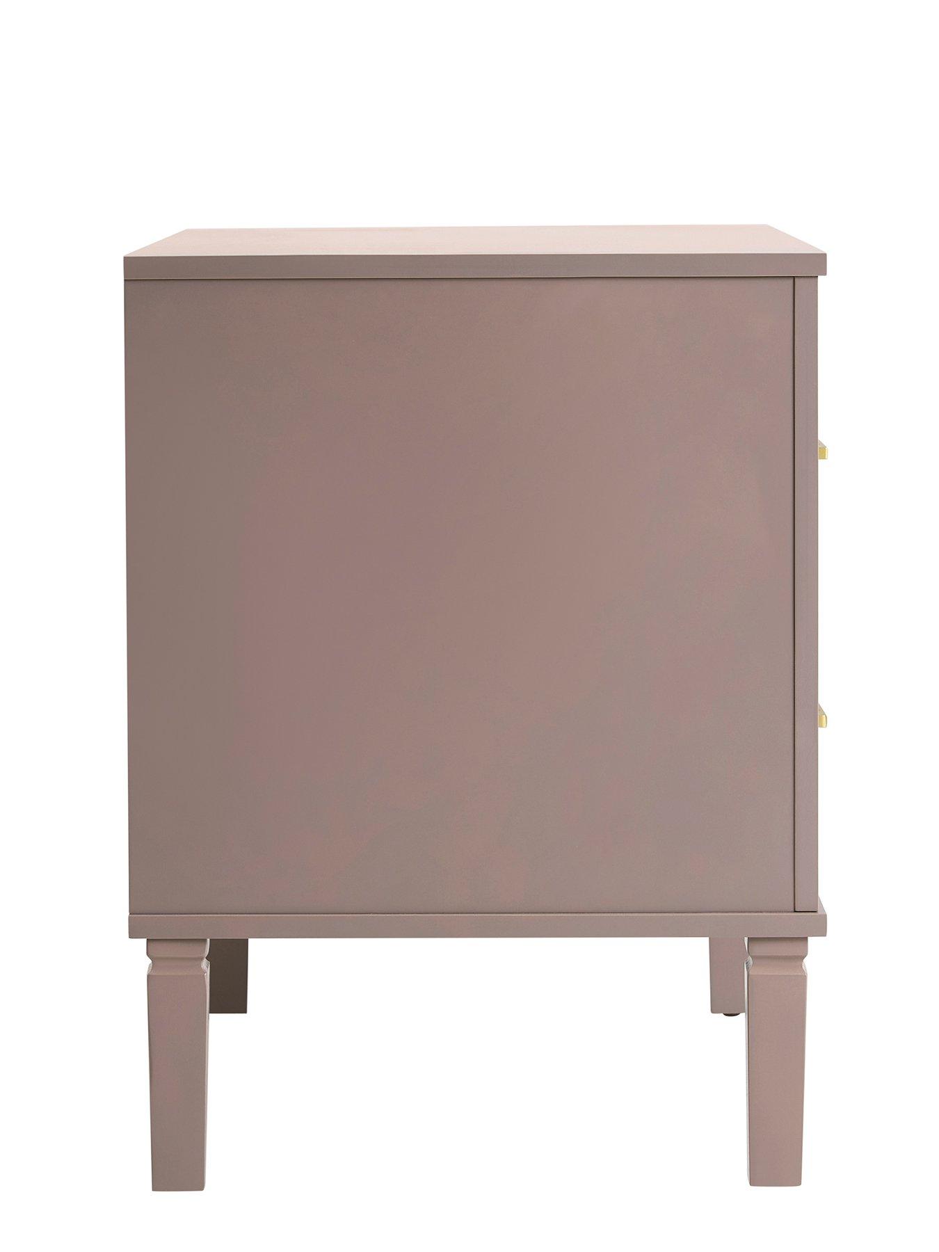 Image 5 of 7 of Dusk Sienna 2 Drawer Bedside Table - Dusty Mauve