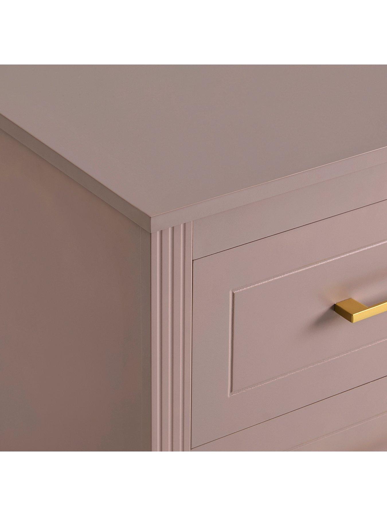 Image 6 of 7 of Dusk Sienna 2 Drawer Bedside Table - Dusty Mauve