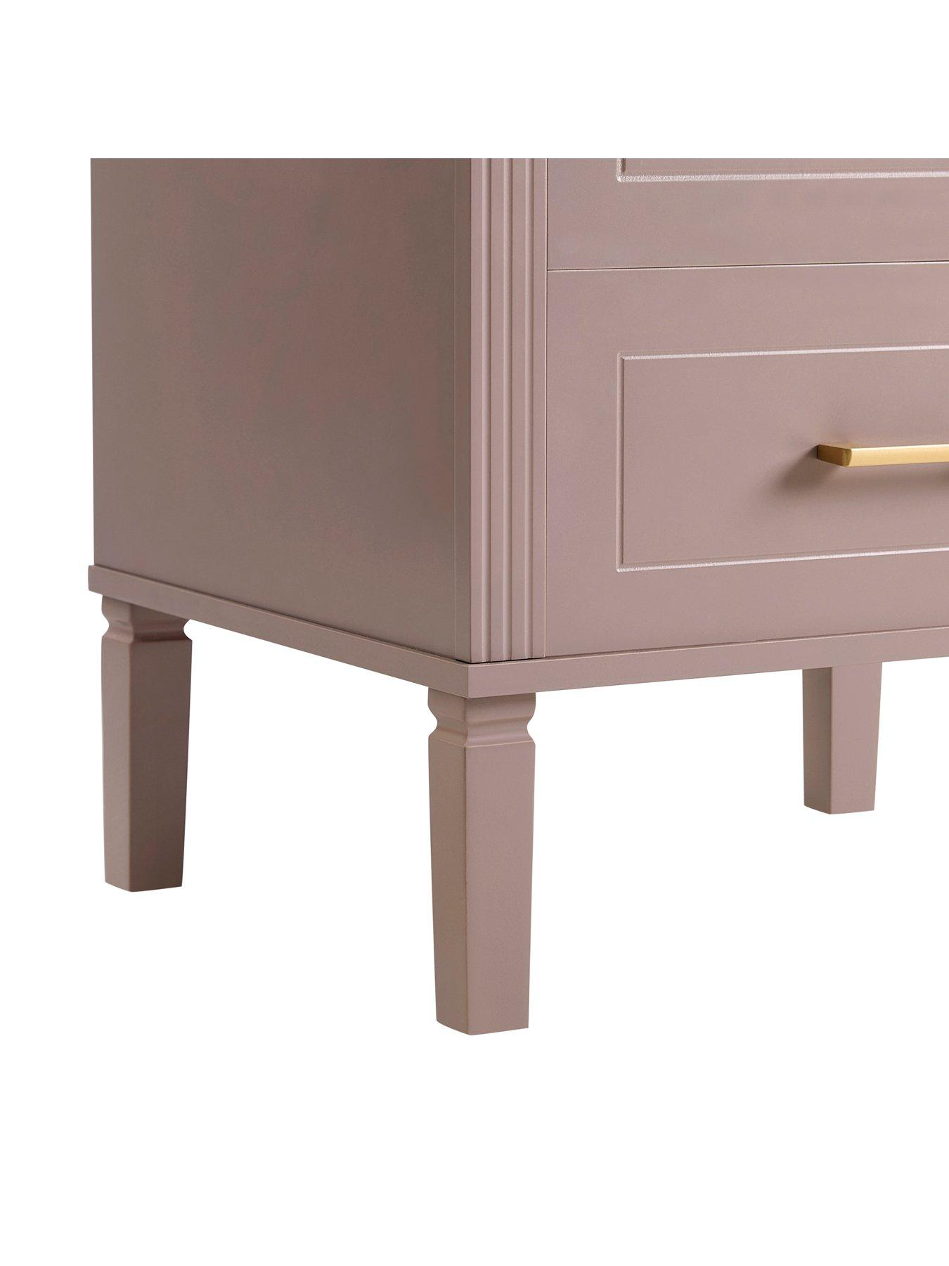 Image 7 of 7 of Dusk Sienna 2 Drawer Bedside Table - Dusty Mauve
