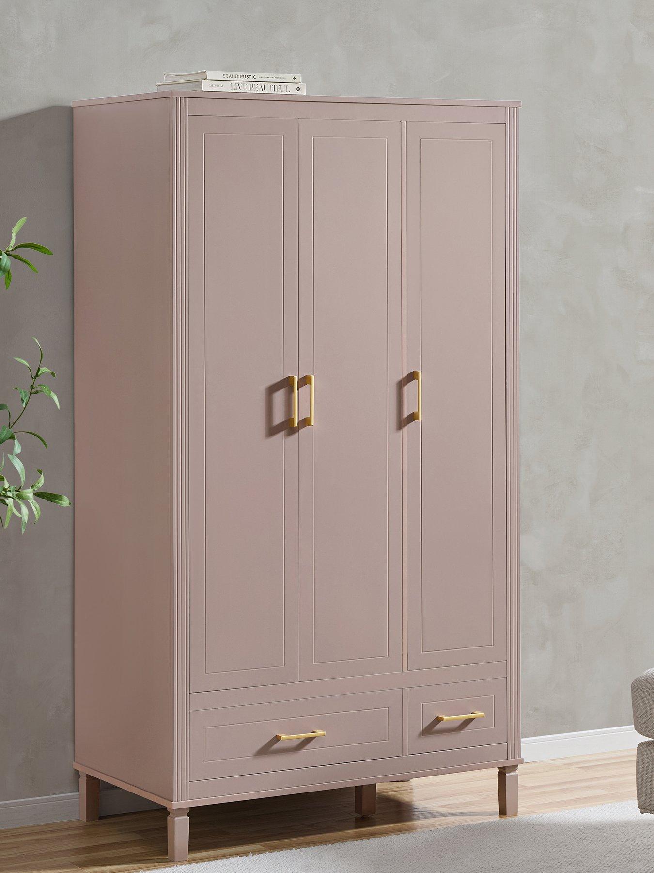 Image 1 of 4 of Dusk Sienna 3 Door Wardrobe With Drawers - Dusty Mauve