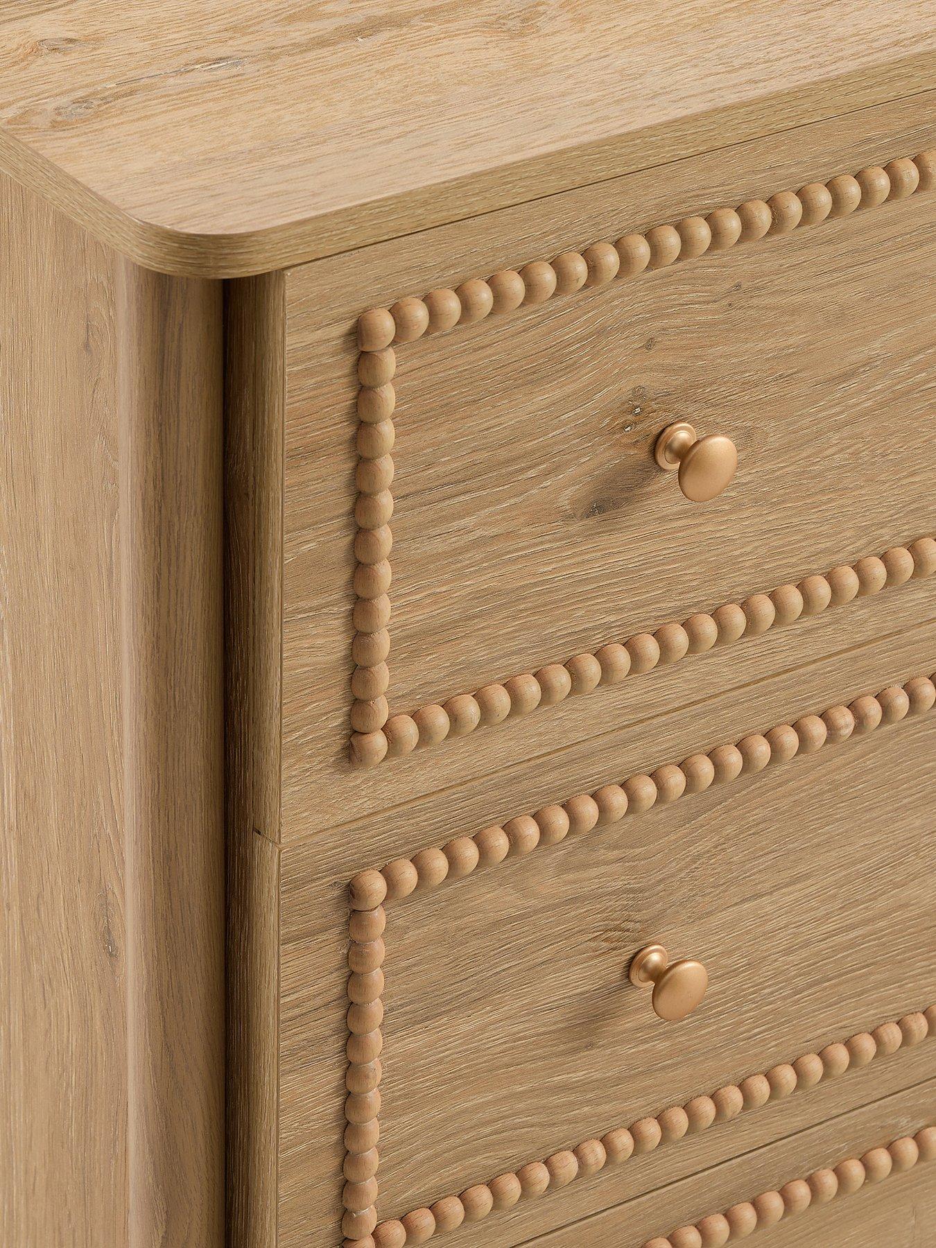 Image 5 of 7 of Dusk Posy Bobbin 3 Drawer Chest - Light Wood