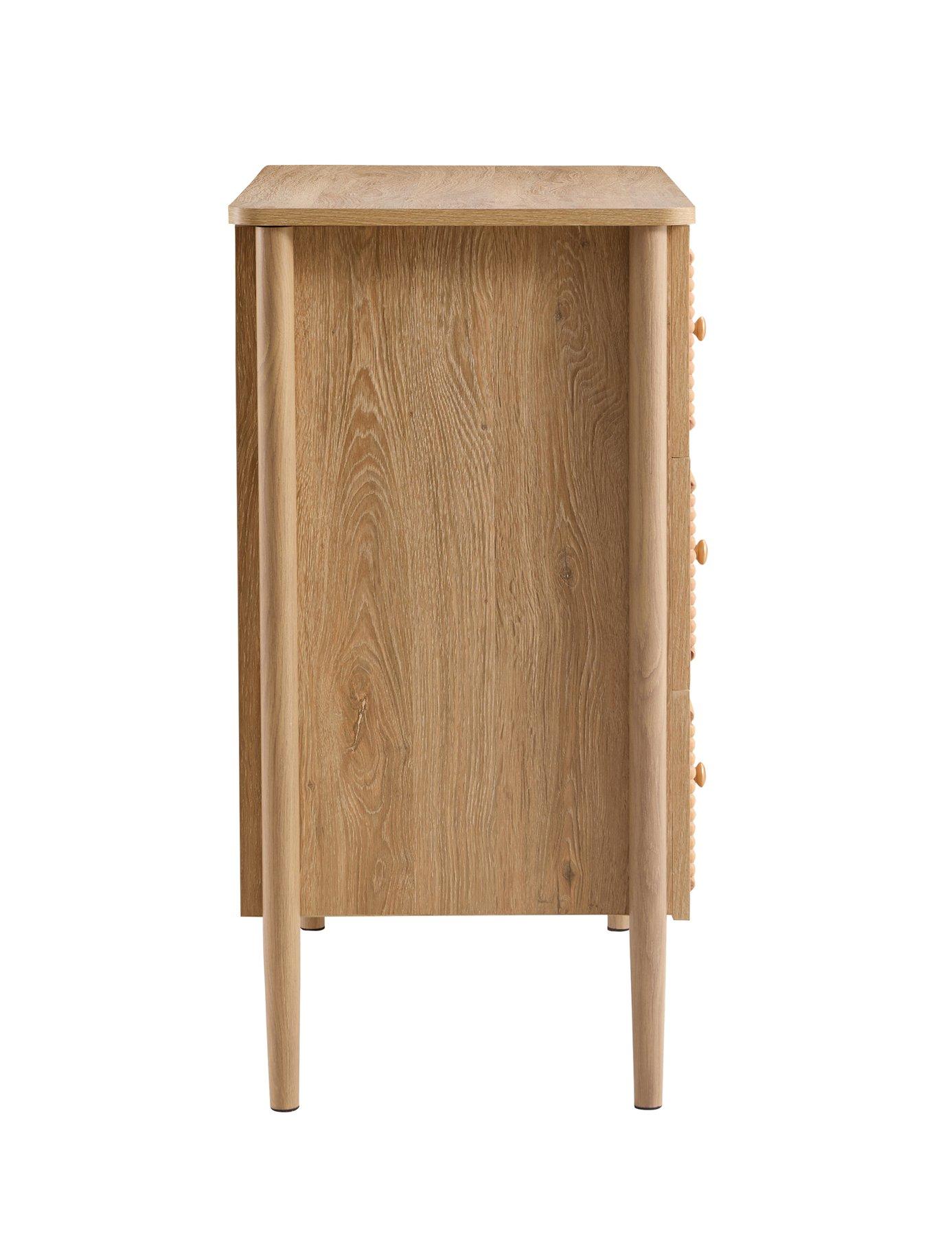 Image 7 of 7 of Dusk Posy Bobbin 3 Drawer Chest - Light Wood