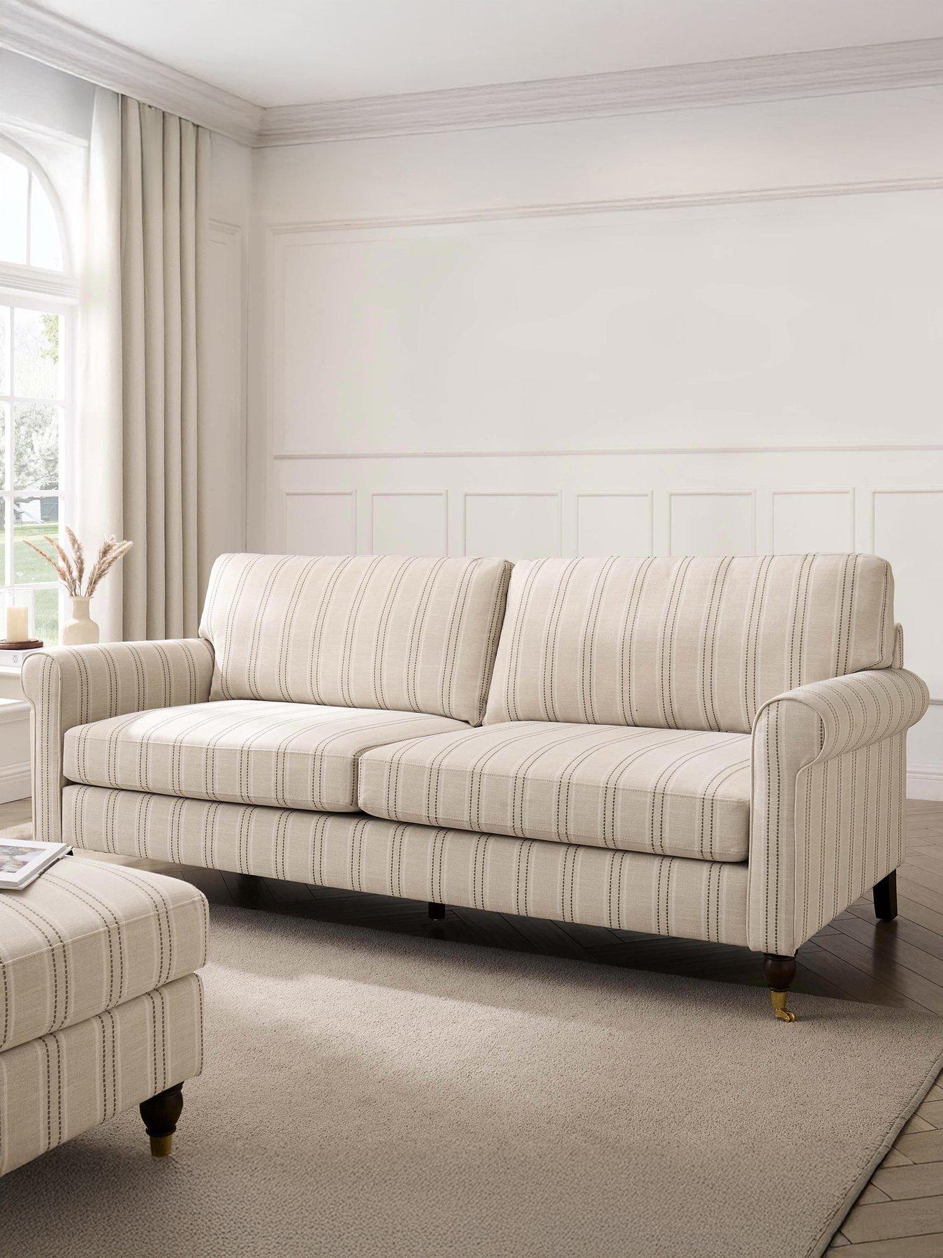 Dusk Sicily 3 Seater Sofa - Stripe