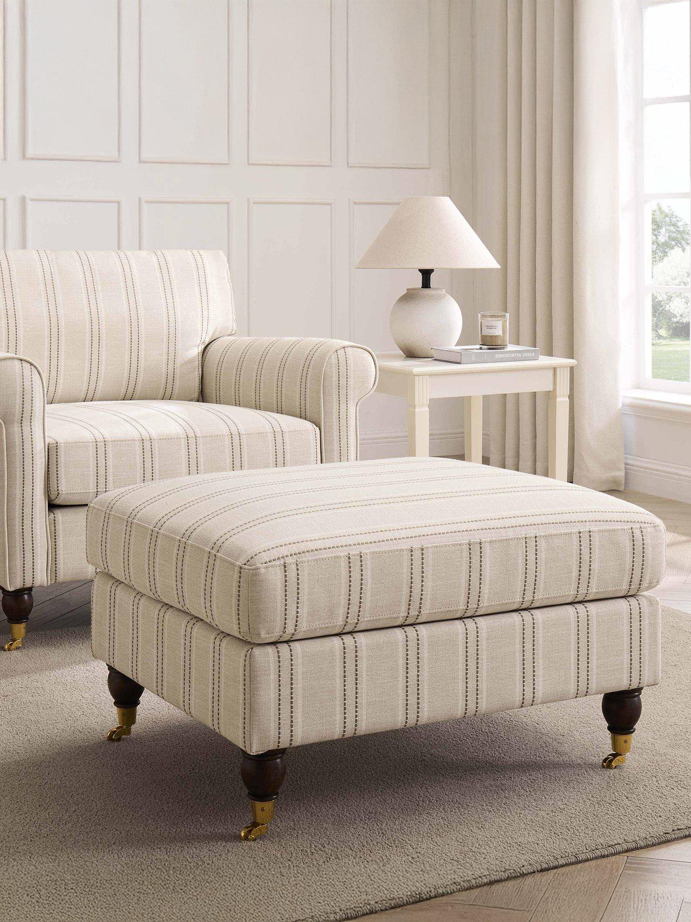 Image 1 of 6 of Dusk Sicily Pouffe - Stripe