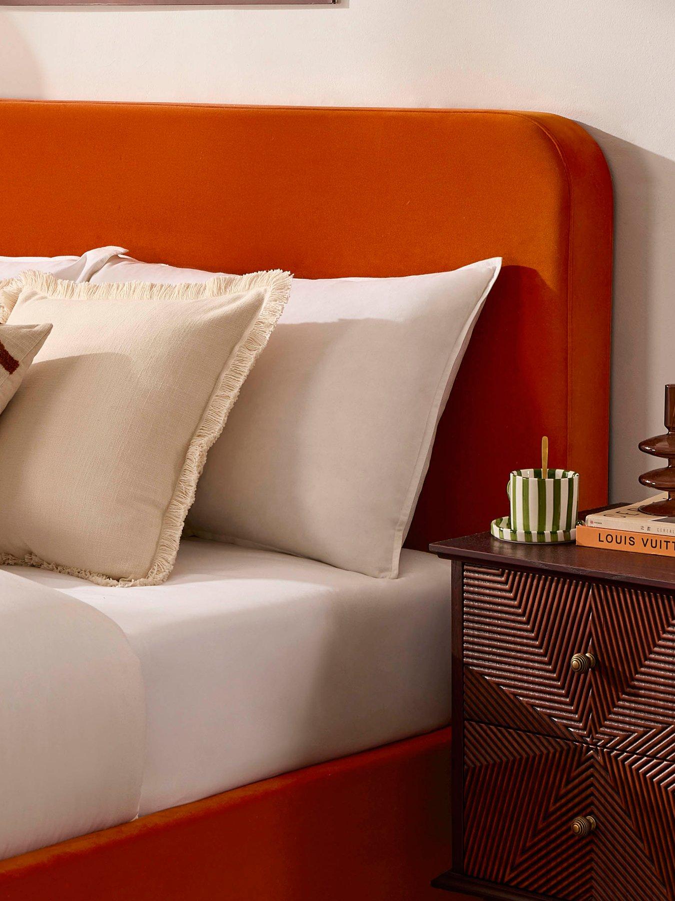 Image 4 of 7 of Dusk Ascot Bright Orange Ottoman Storage Bed -  King