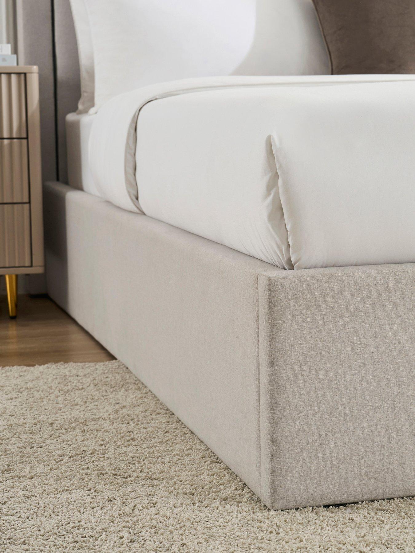 Image 5 of 7 of Dusk Windsor Natural/black Ottoman Storage Bed - Double
