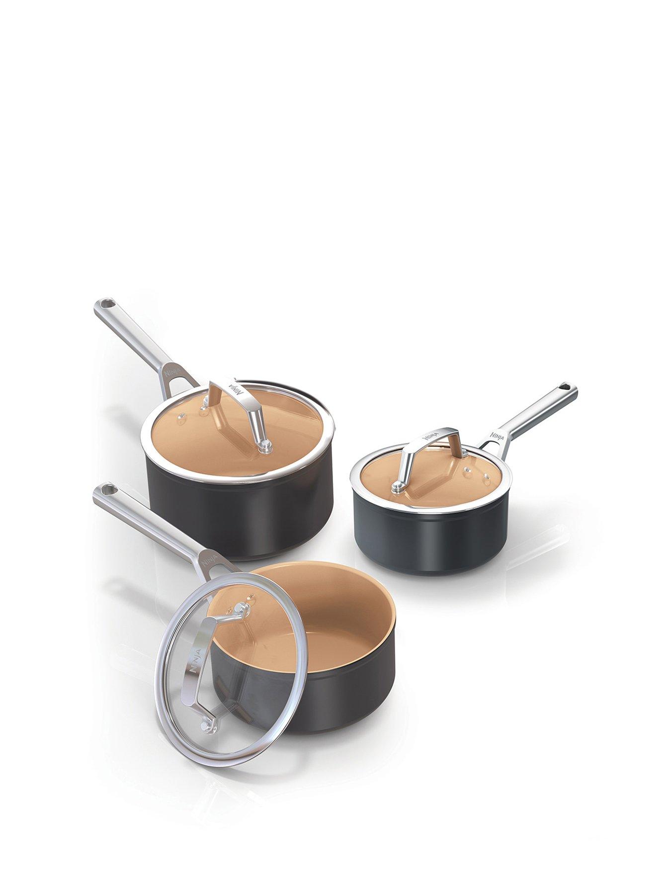 NINJA Extended Life Ceramic 3-piece Saucepan Set Cw93003eui