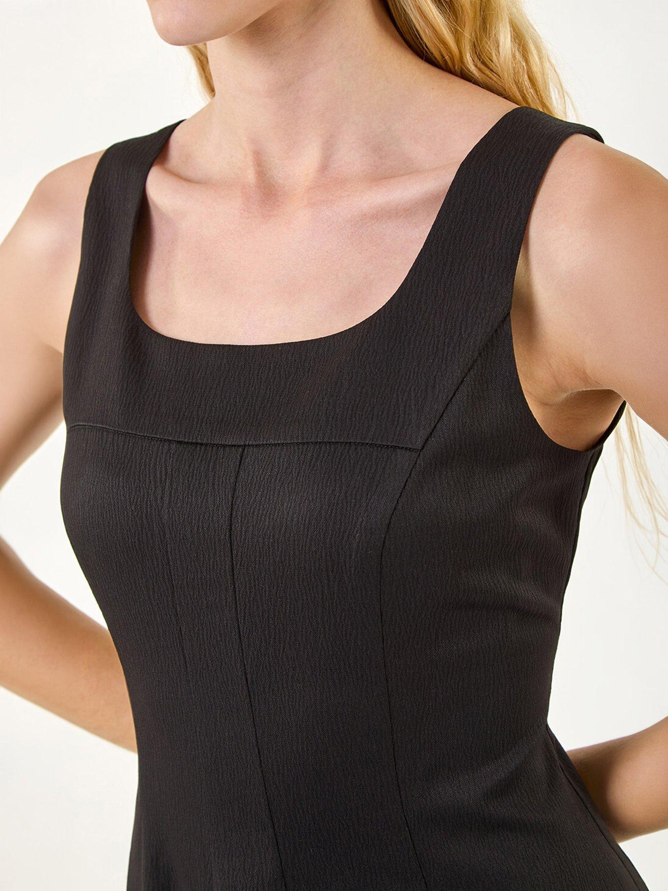 Image 2 of 5 of Roman Square Neck Pleated Midi Dress