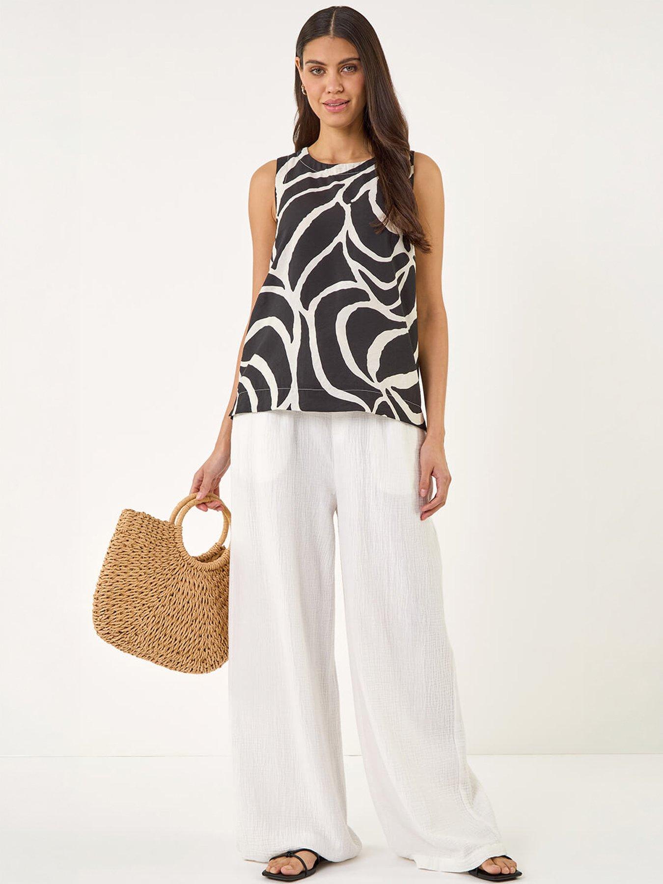 Image 5 of 5 of Roman Mono Abs Shell Top