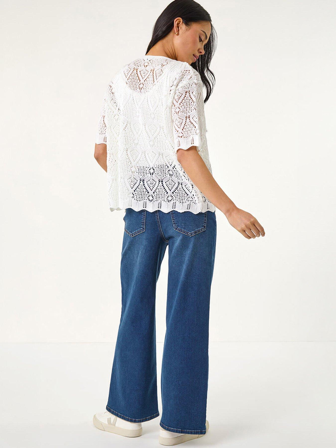 Image 4 of 5 of Roman Petite Pointelle Open Cardigan