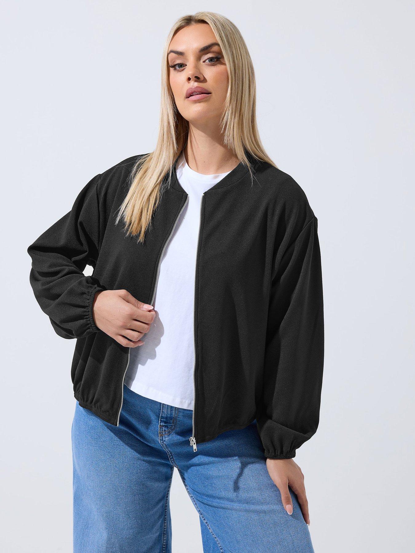 Yours Curve Zip Bomber Jacket