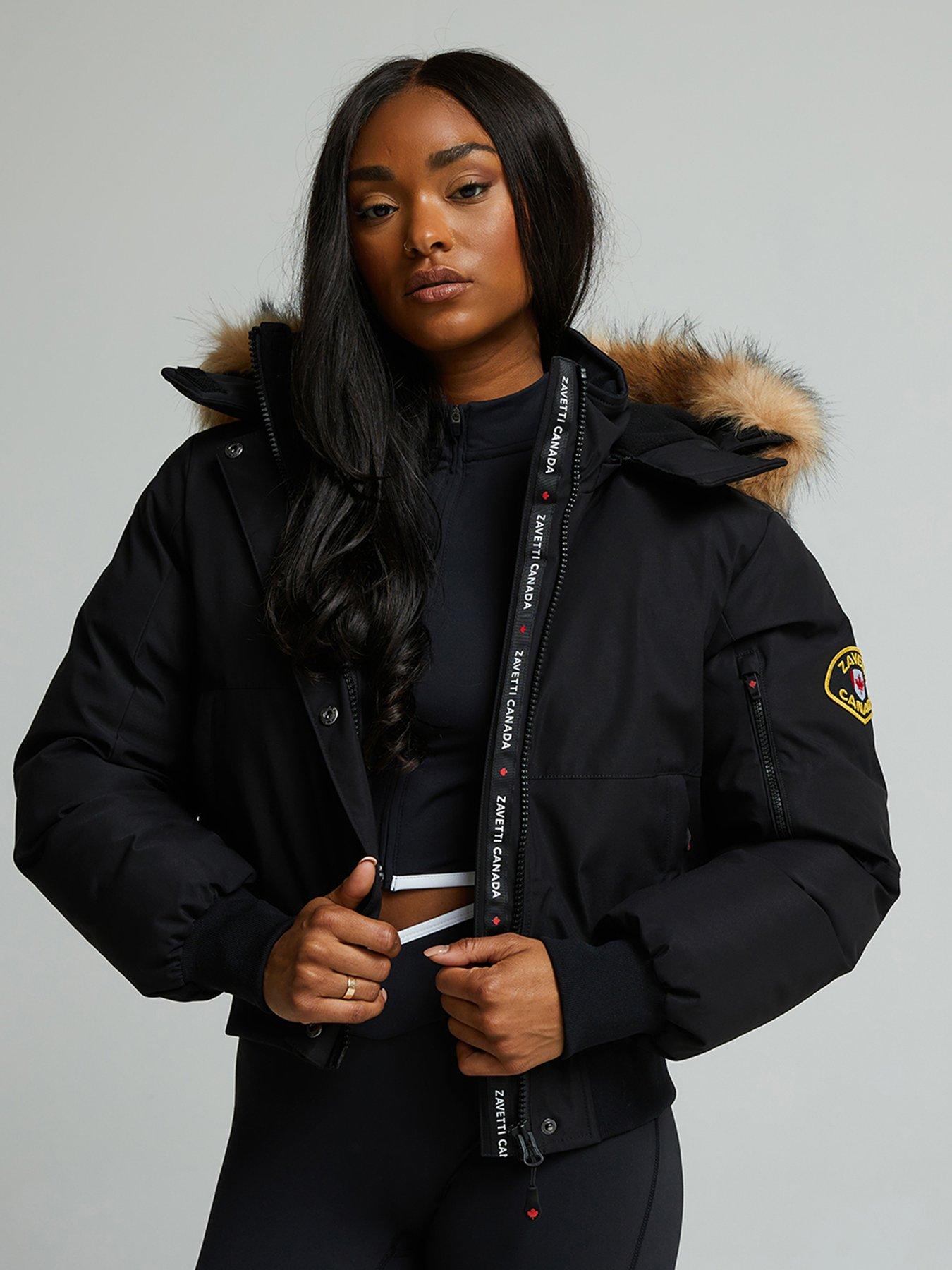 Image 4 of 7 of Zavetti Canada W Olivia Hooded Bomber Jacket