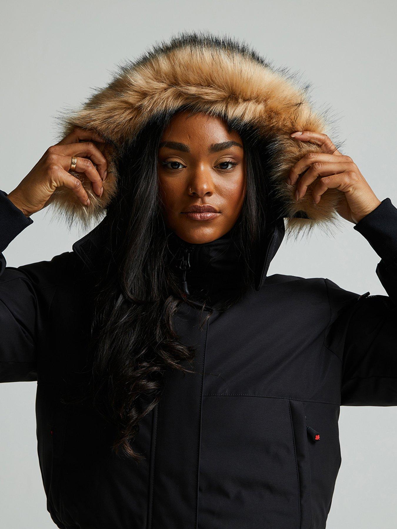 Image 6 of 7 of Zavetti Canada W Olivia Hooded Bomber Jacket