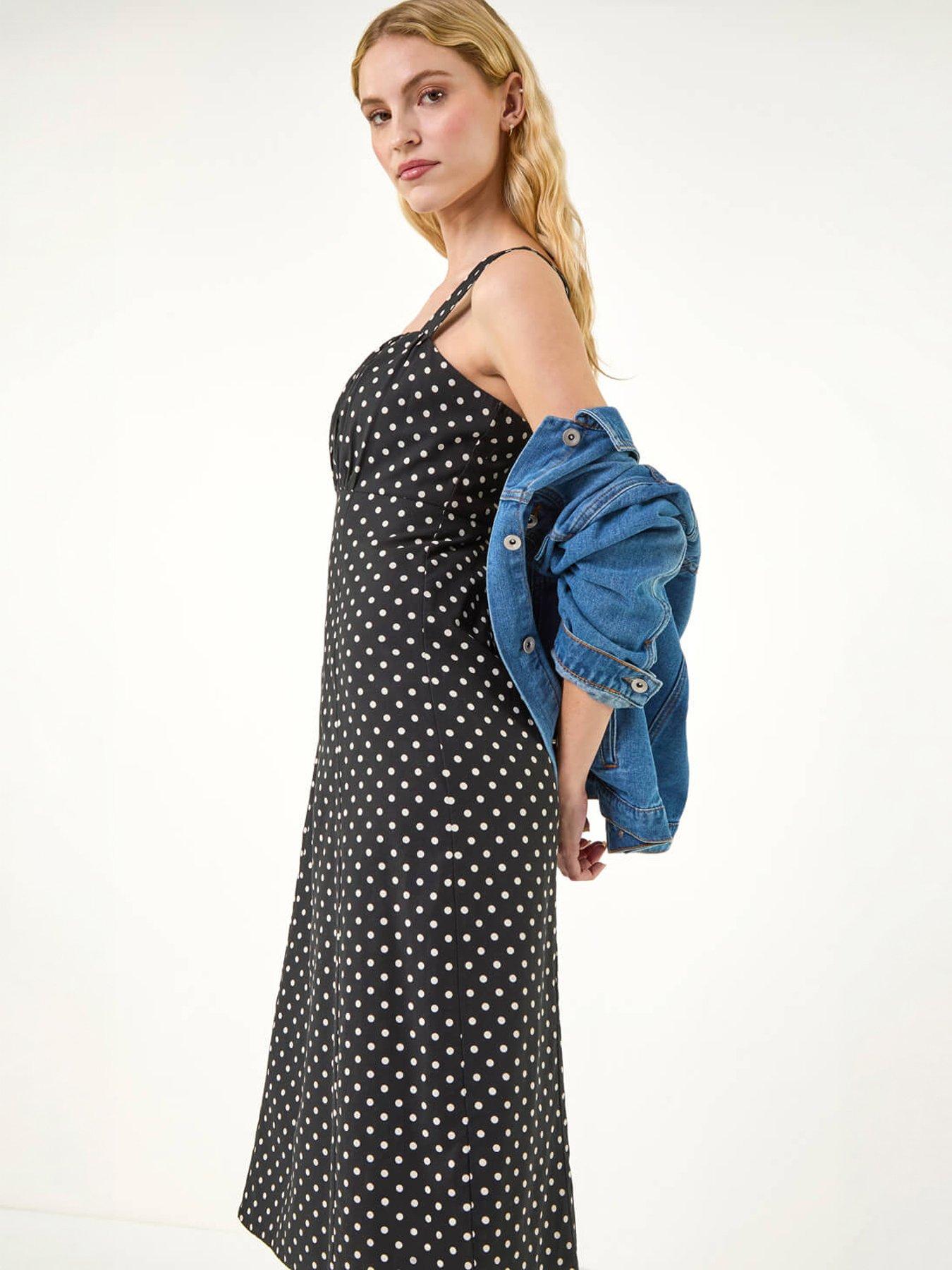 Roman Polka Dot Strappy Dress