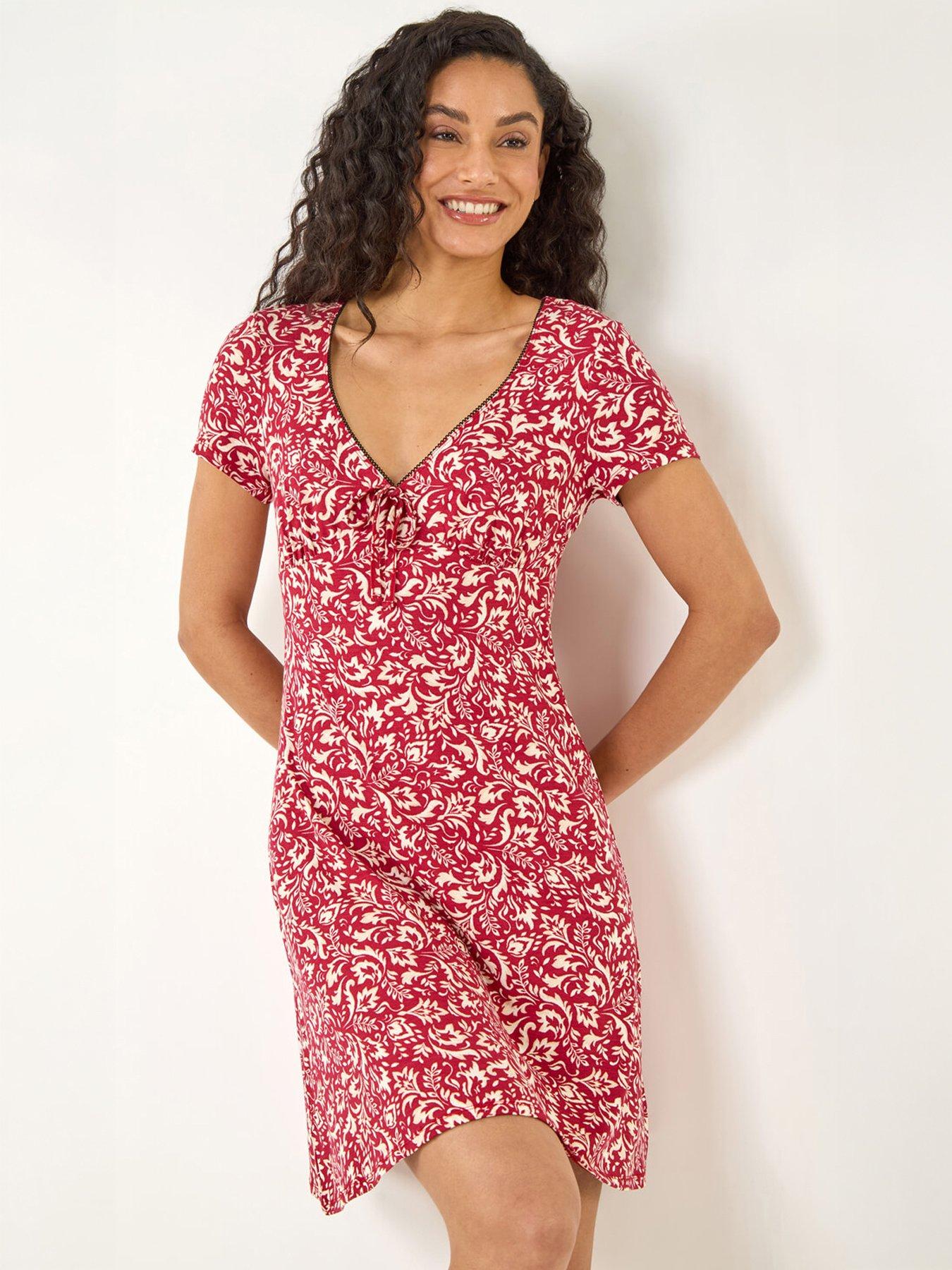 Image 1 of 5 of Roman Dusk Abstract Print Stretch Dress