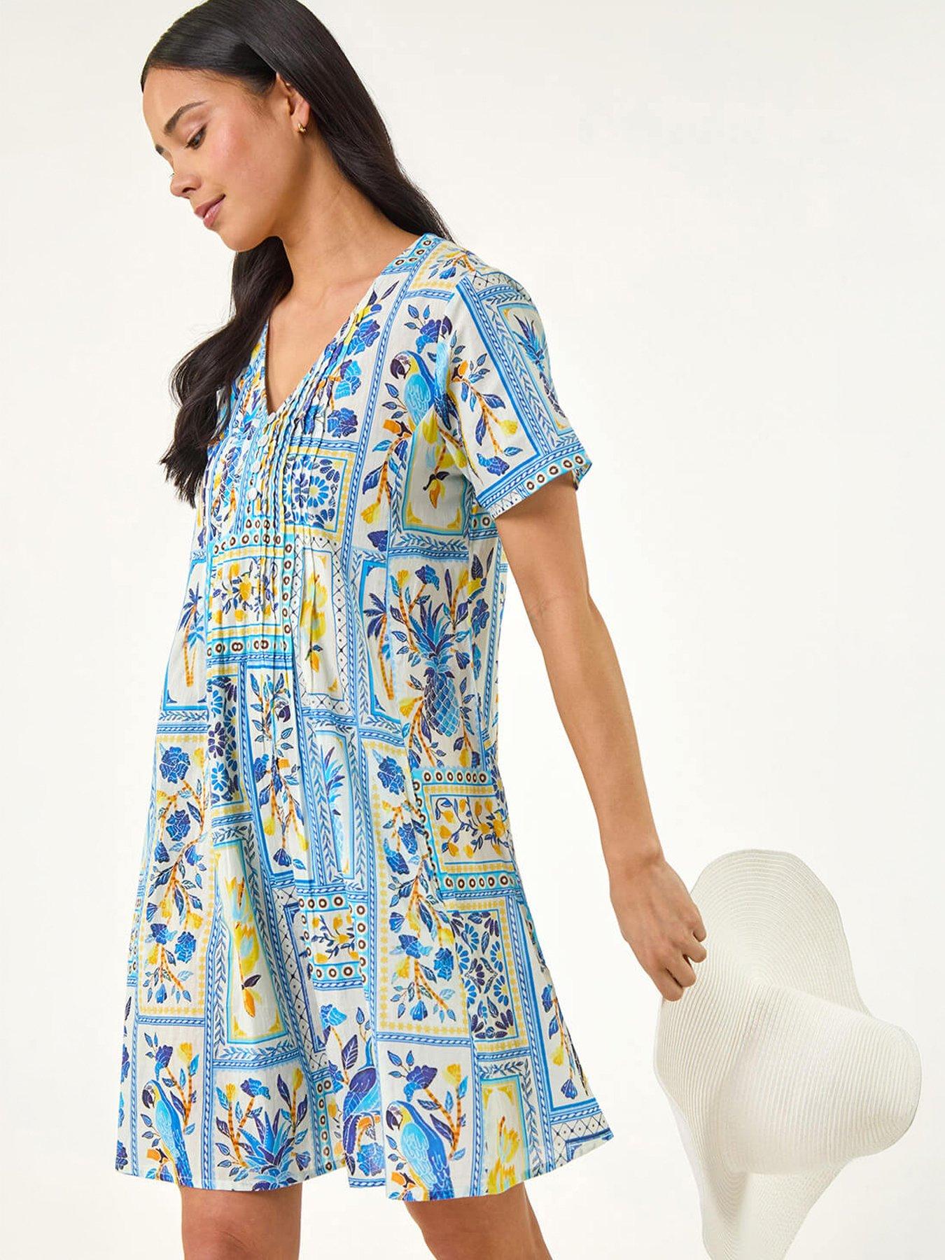 Roman Petite Floral Tile Tunic Dress