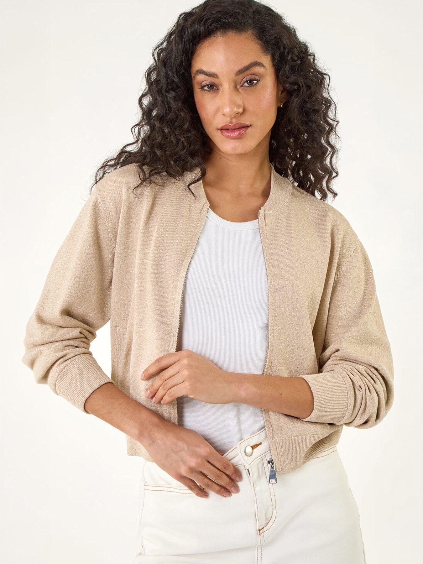 Roman Dusk Knitted Bomber Jacket