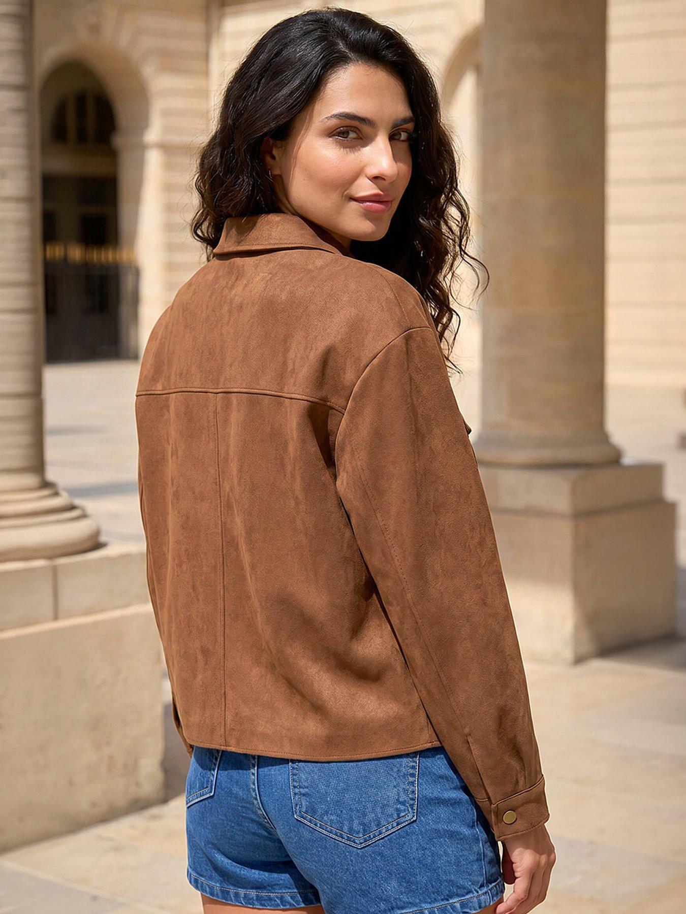 Image 3 of 4 of Roman Faux Suede Tassel Jacket