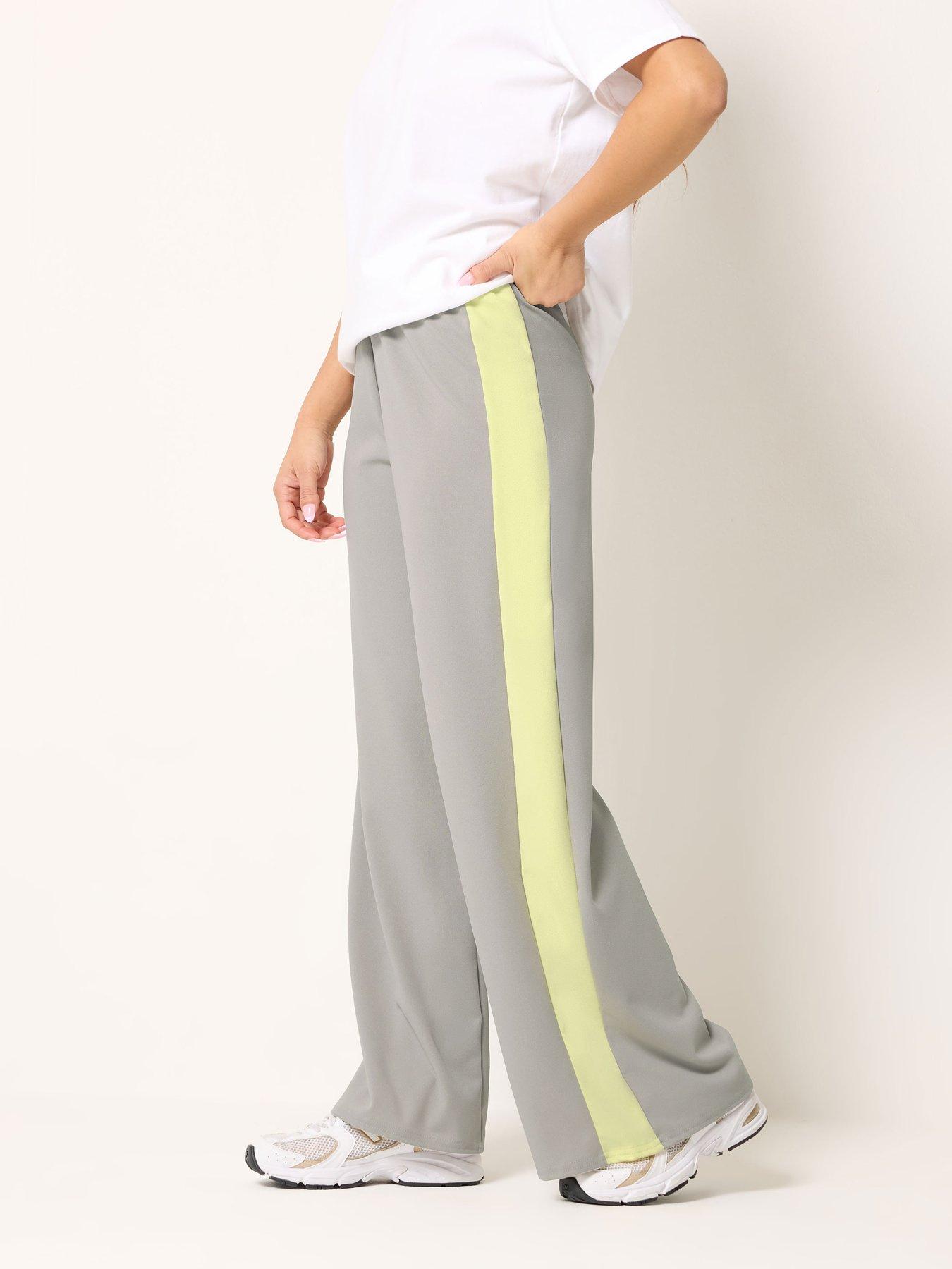 PixieGirl Petite Wide Leg Trousers - Grey