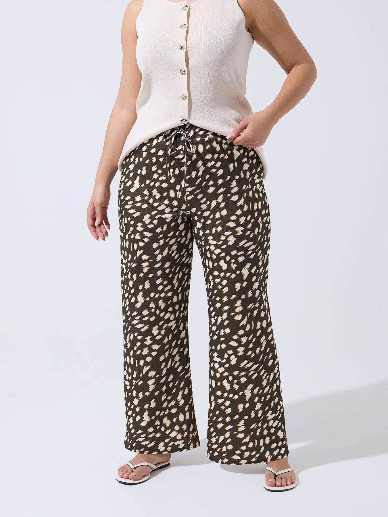 Yours Curve Polka Dot Chiffon Skirt
