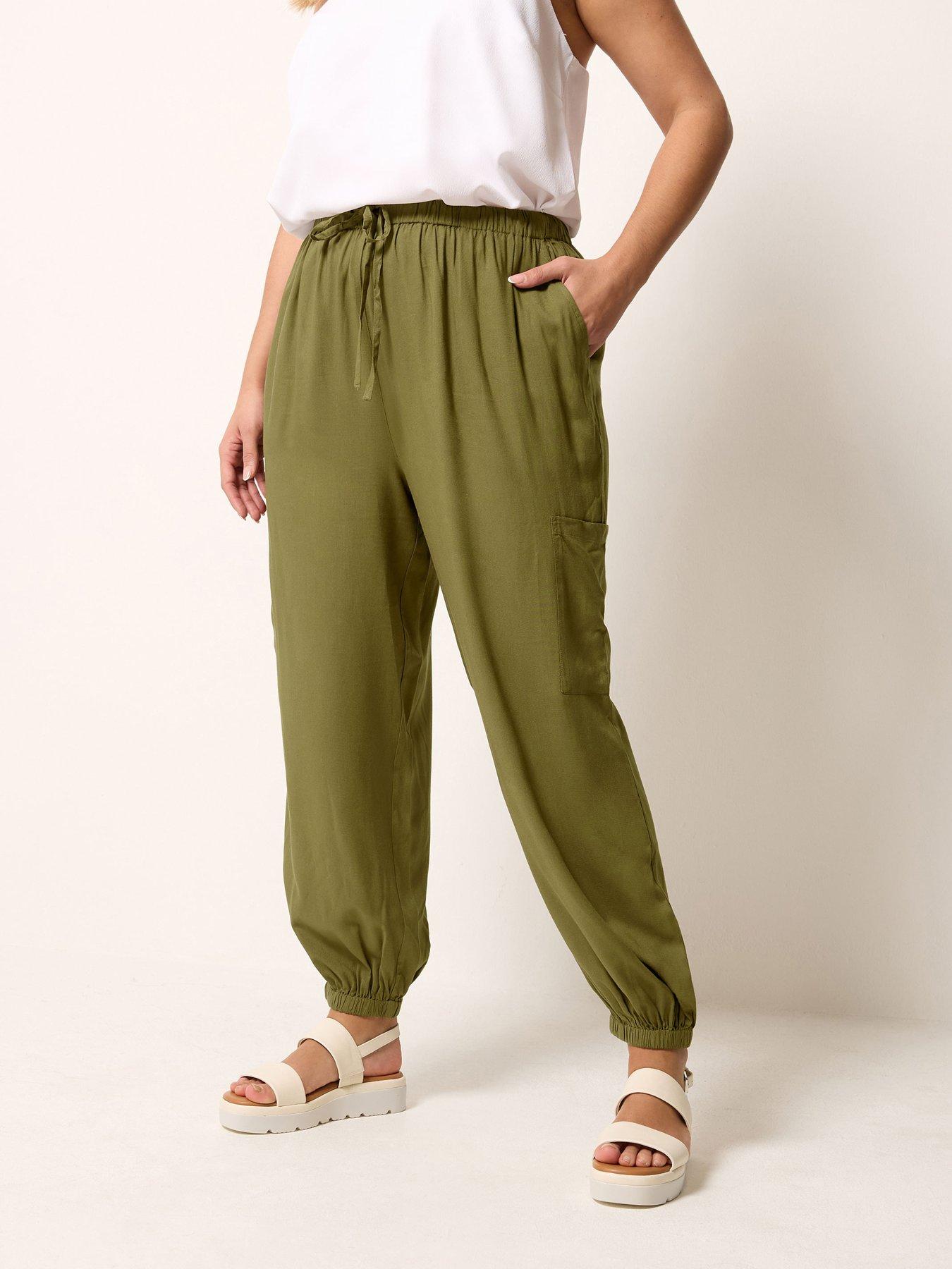 Yours Curve Crochet Side Crop Trousers