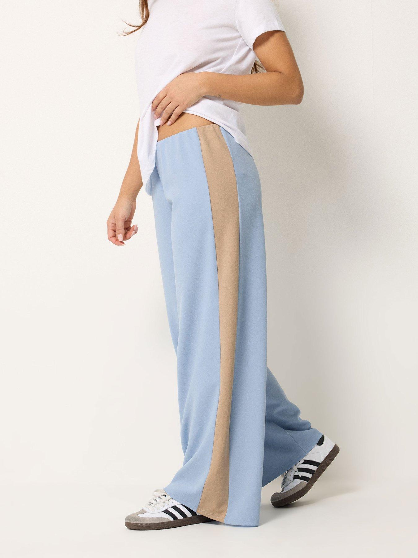 PixieGirl Petite Wide Leg Trousers - Blue