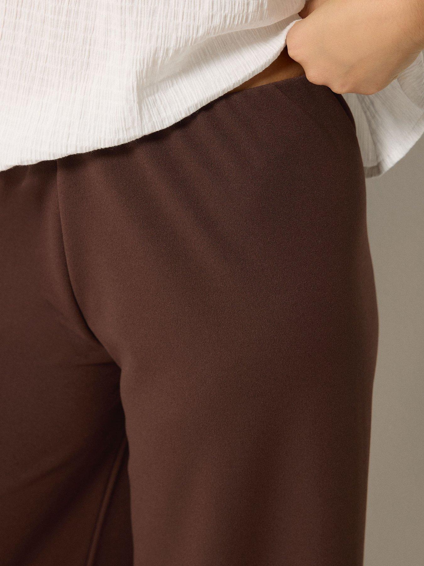 Image 4 of 4 of PixieGirl Petite Stripe Wide Leg Scuba Trousers