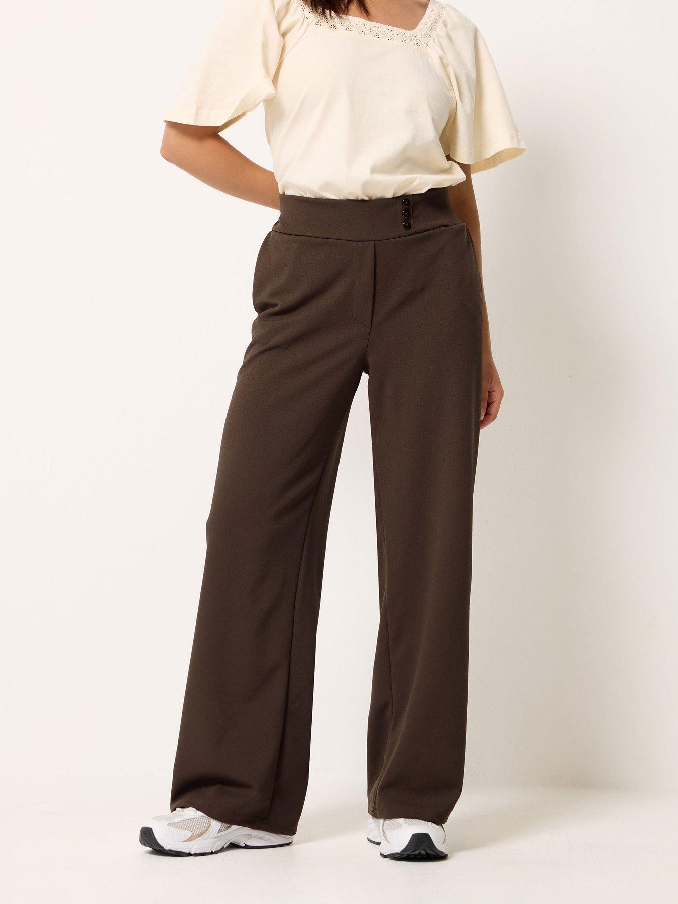 PixieGirl Petite Soft Touch Wide Leg Trousers