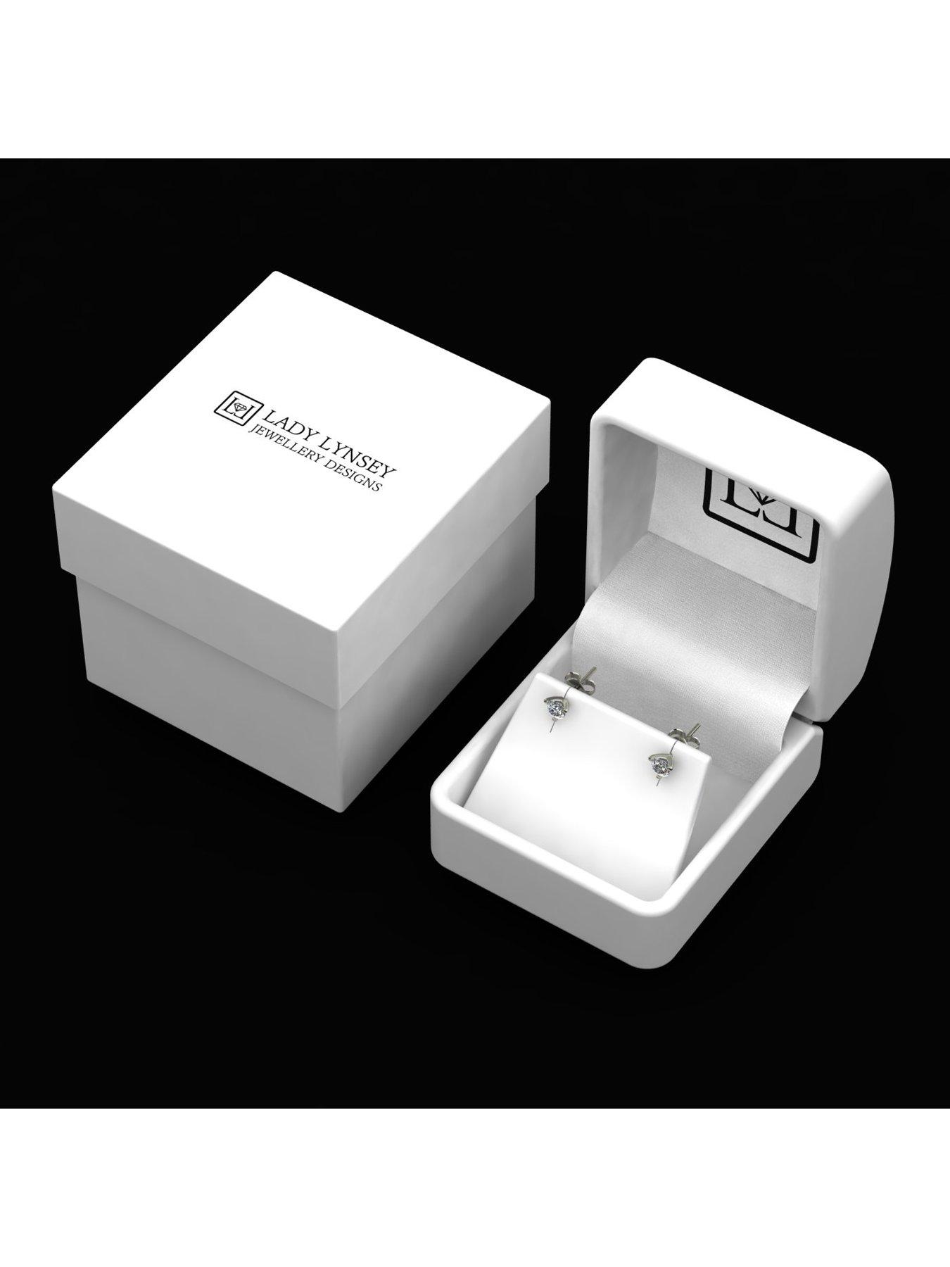 Image 5 of 5 of Moissanite 9ct White Gold 0.20ct total Moissanite Stud Earrings