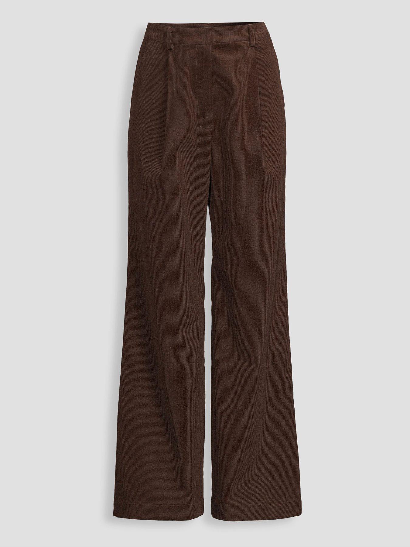 Image 7 of 7 of The Very Collection The Very Collection Womens Cord Wide Leg Trousers - Brown