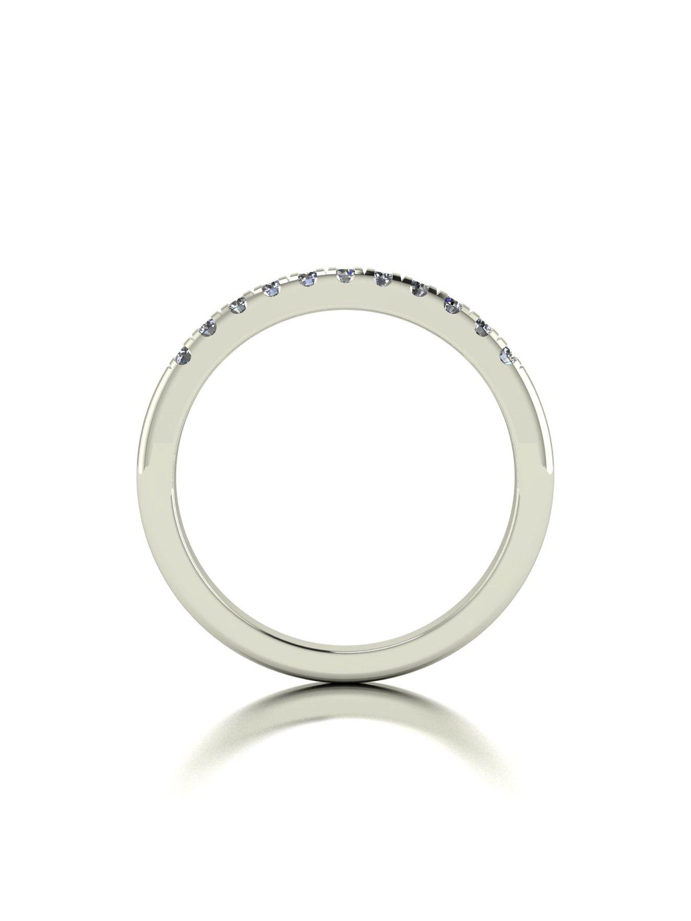 Image 2 of 5 of Moissanite Starlight 9ct White Gold 0.25ct total Moissanite Band Ring