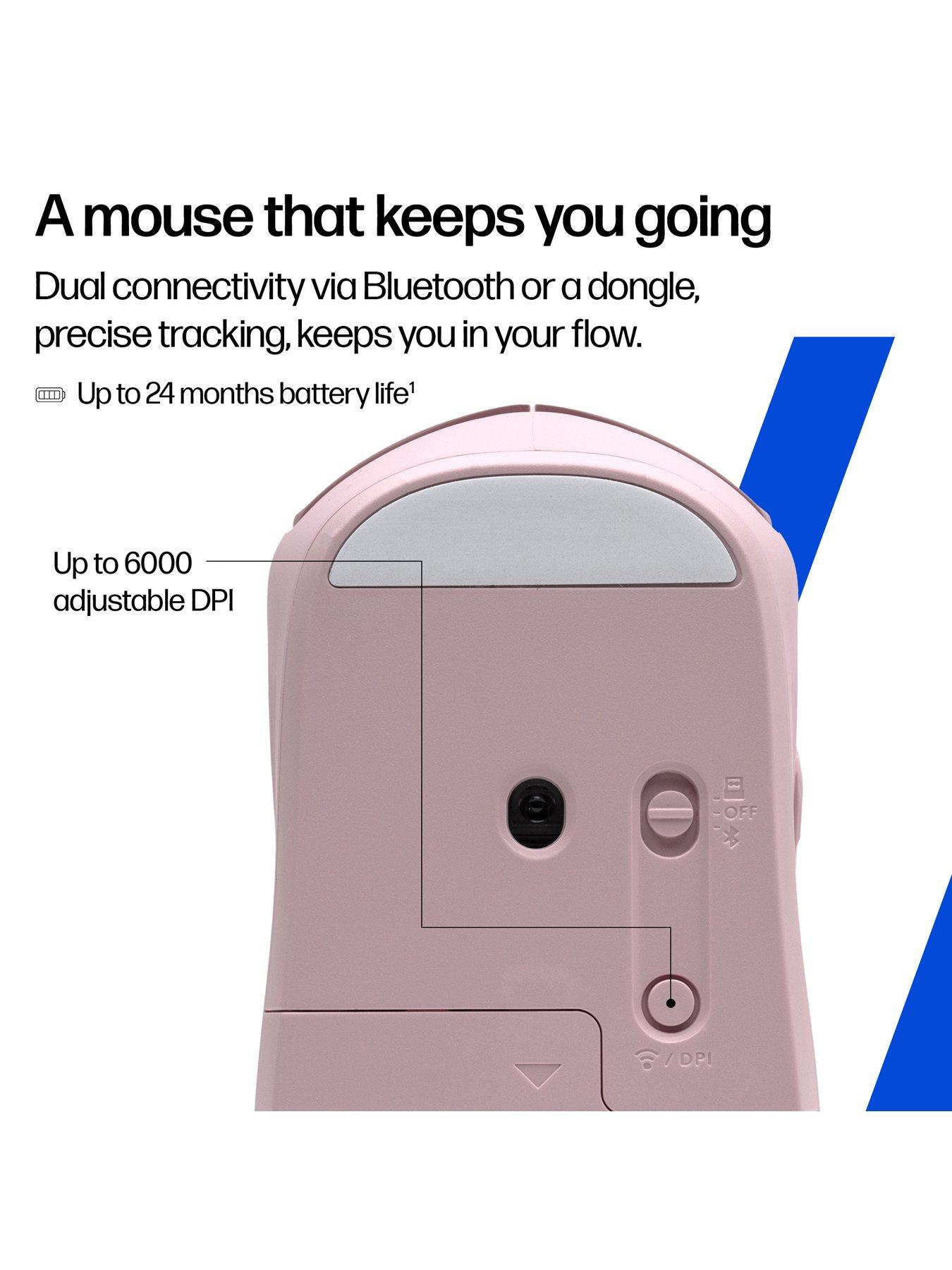 Image 4 of 8 of HP 400 Quiet Pink Wireless Mouse