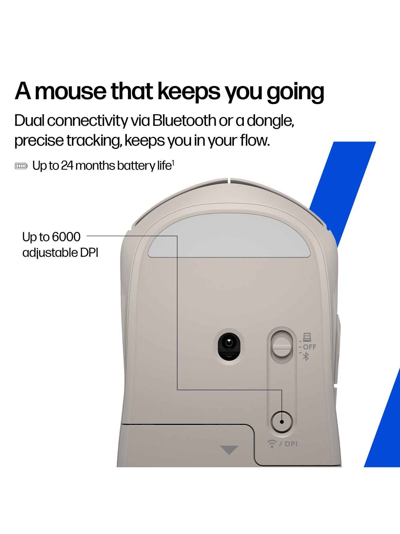 Image 4 of 8 of HP 400 Quiet Maple Wireless Mouse