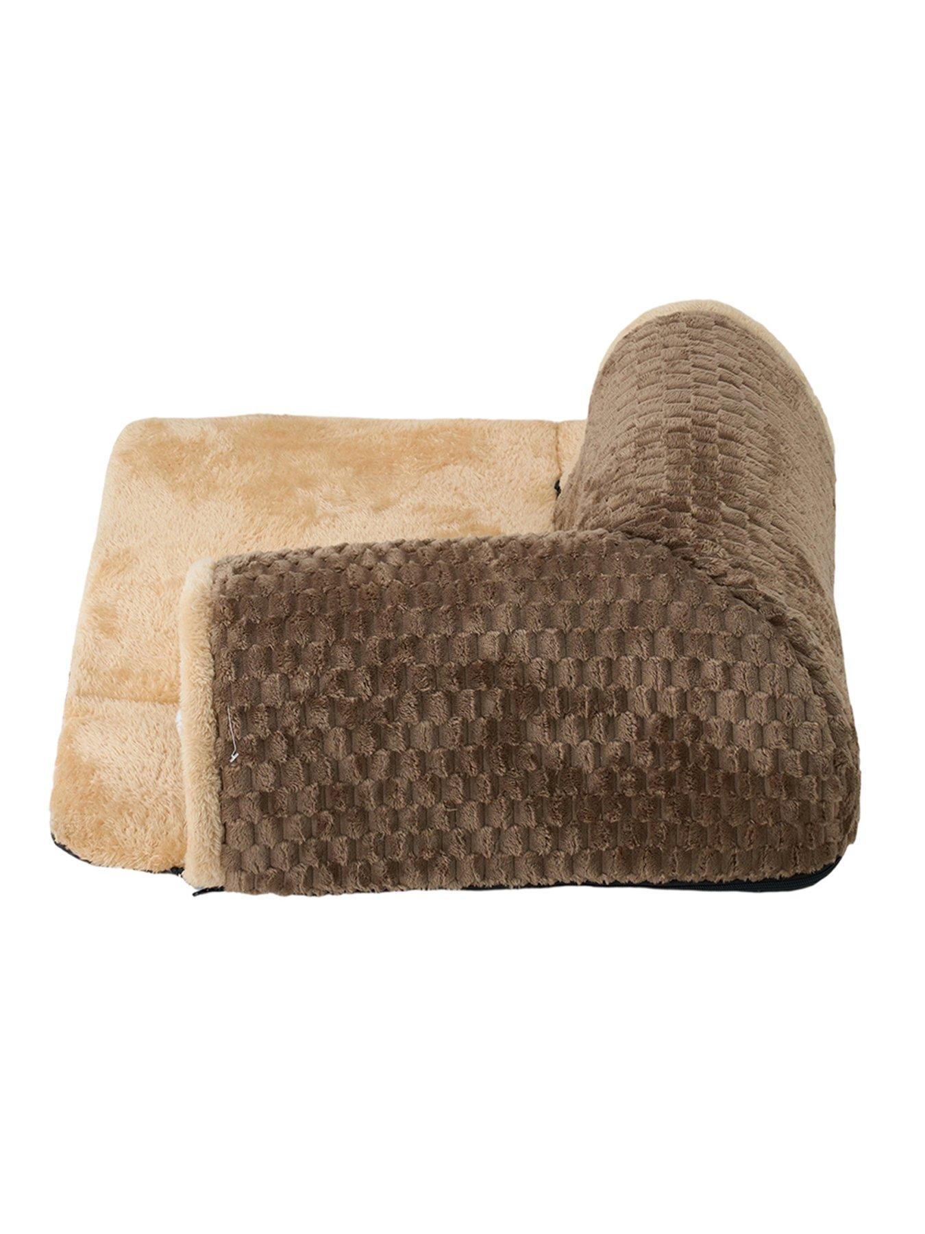 Image 3 of 7 of Living and Home Brown Medium Soft Semi-Enclosed Cat Play Tunnel with Hanging Balls, 60cm W x 60cm D x 15cm H
