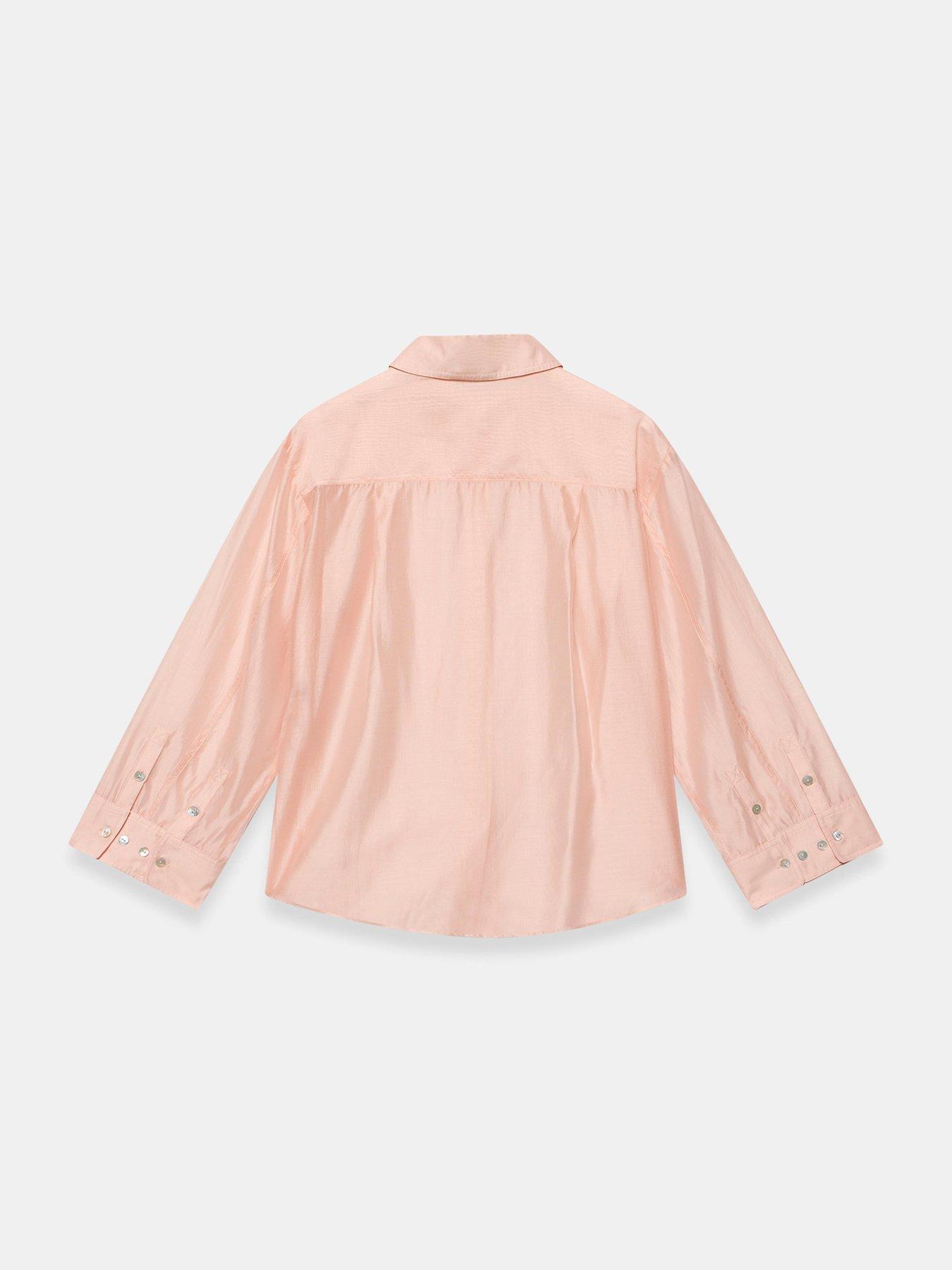 Image 6 of 6 of Mint Velvet Sheer Shirt - Light Pink