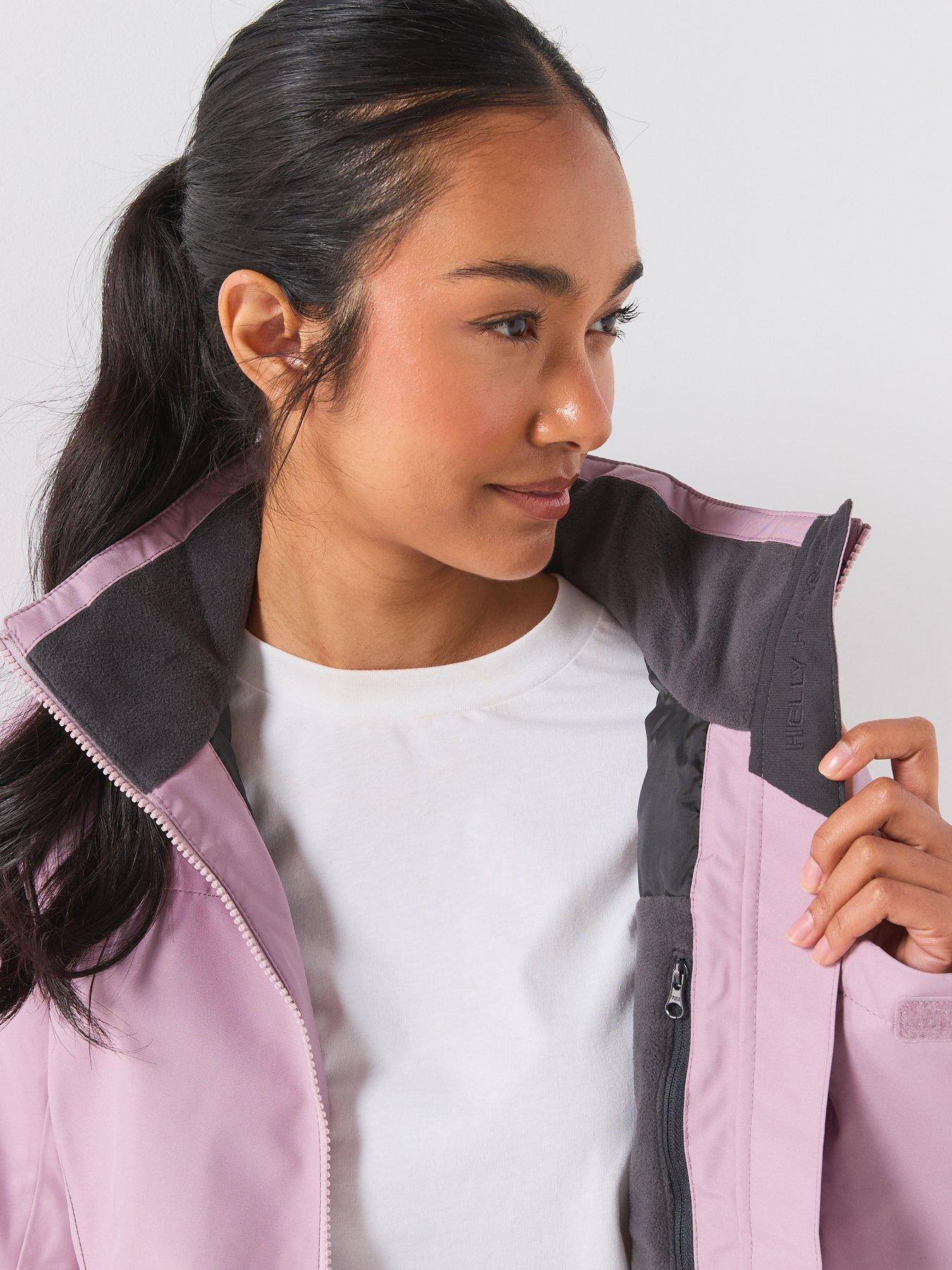 Image 6 of 6 of Helly Hansen Womens Crew Hooded Midl Jacket 2.0 Waterproof Windproof Jacket - Lilac