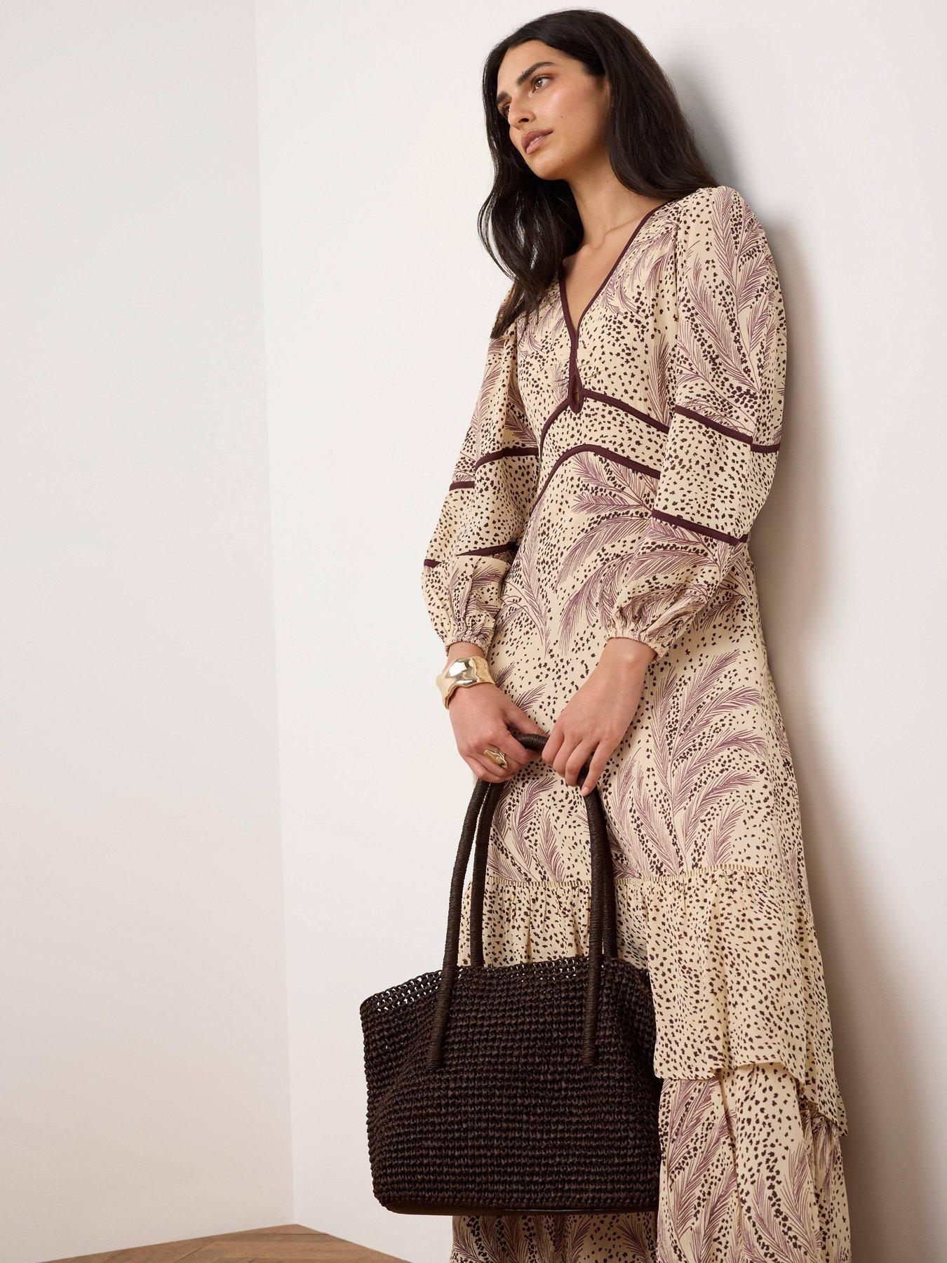 Image 2 of 6 of Mint Velvet Printed Boho Maxi Dress - Cream