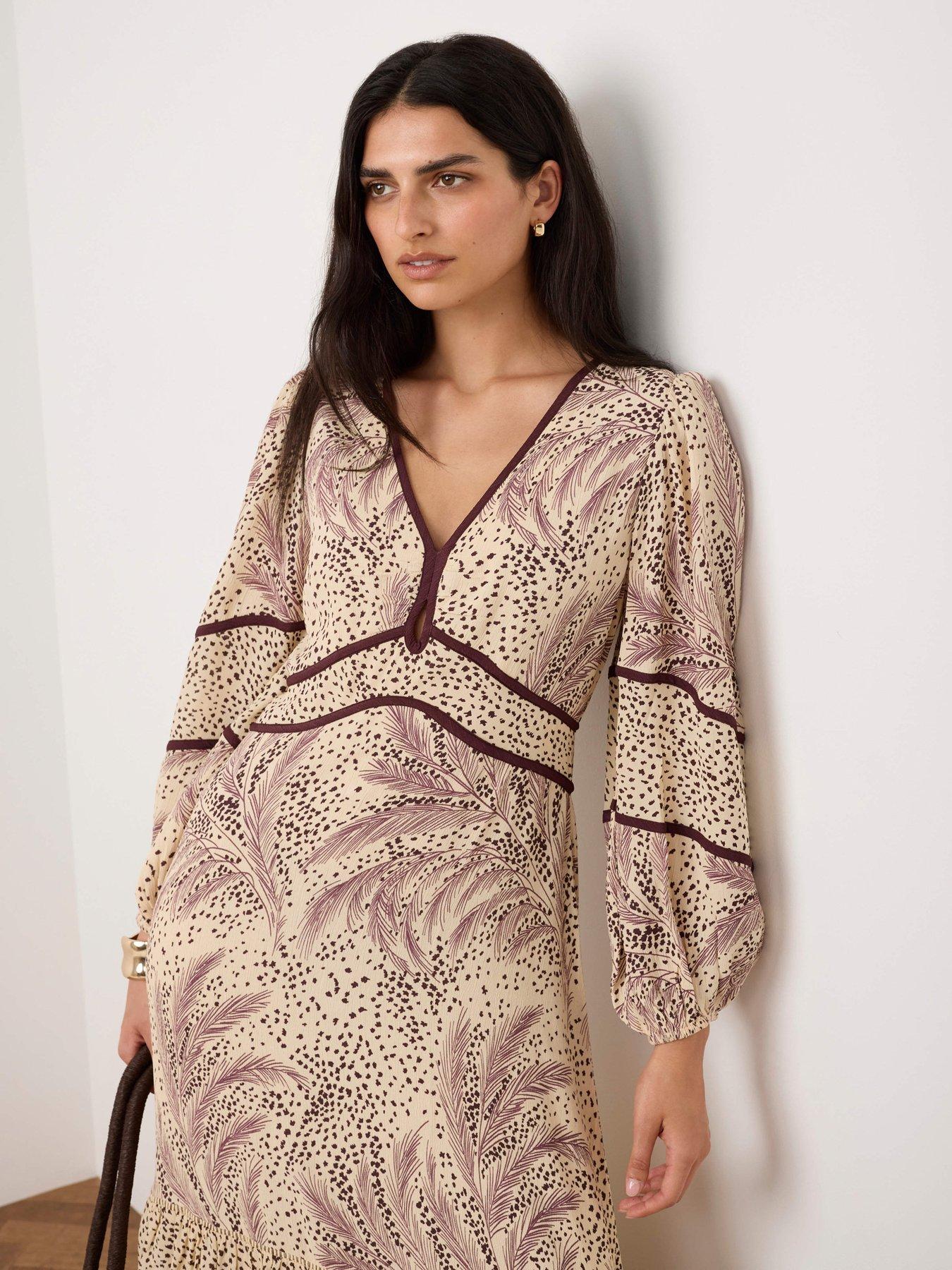 Image 4 of 6 of Mint Velvet Printed Boho Maxi Dress - Cream