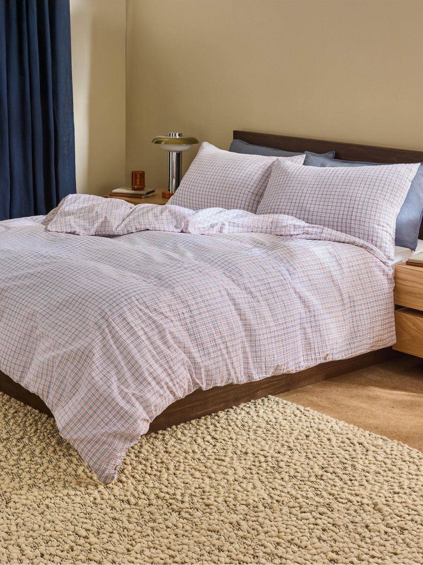 Image 1 of 3 of Made Felix Seersucker Duvet Set Lilac