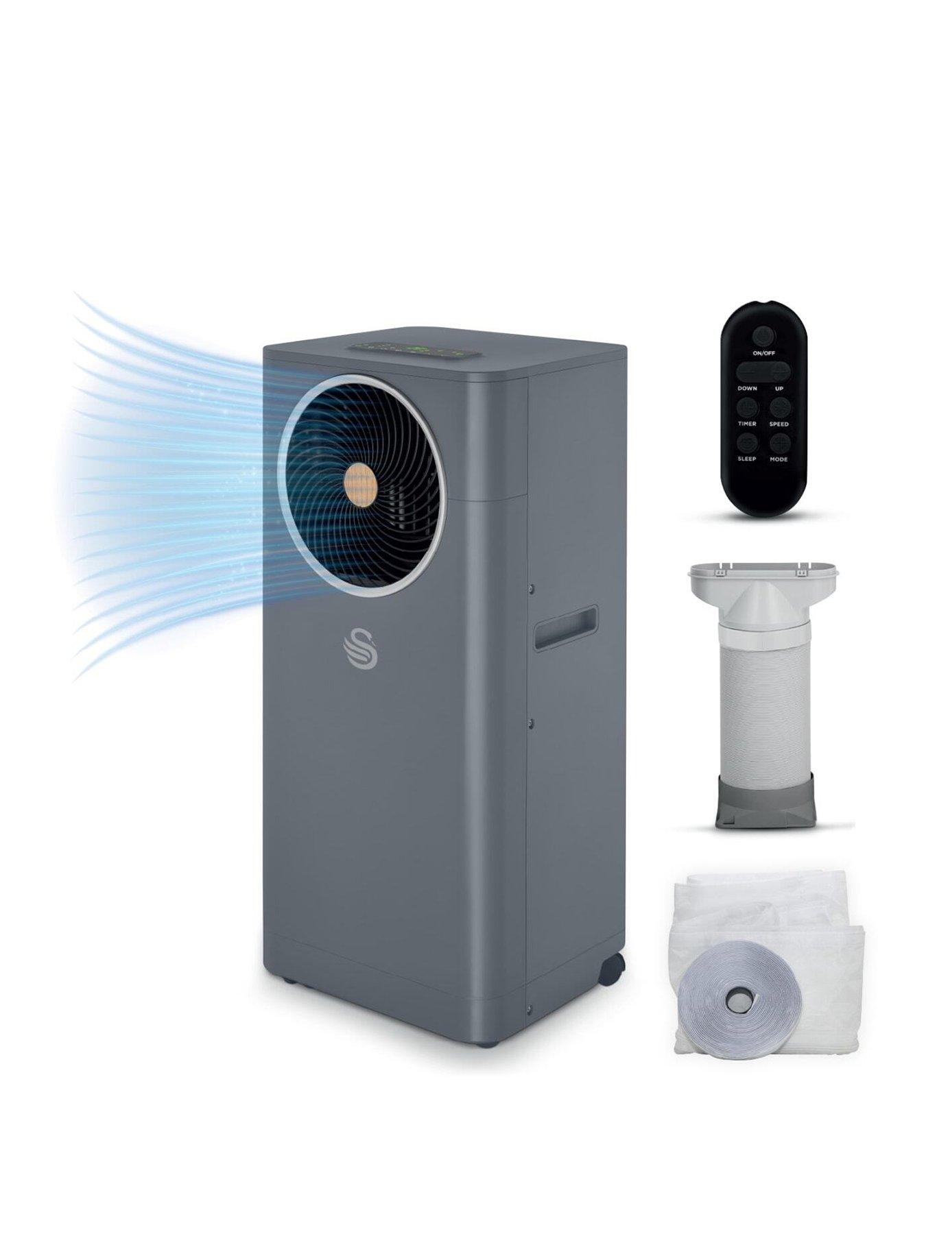 Image 1 of 6 of Swan Nordic 5,000 BTU 3-in-1 Air Conditioning Unit, 8L Dehumidifier &amp; 3 Fan Modes, Grey