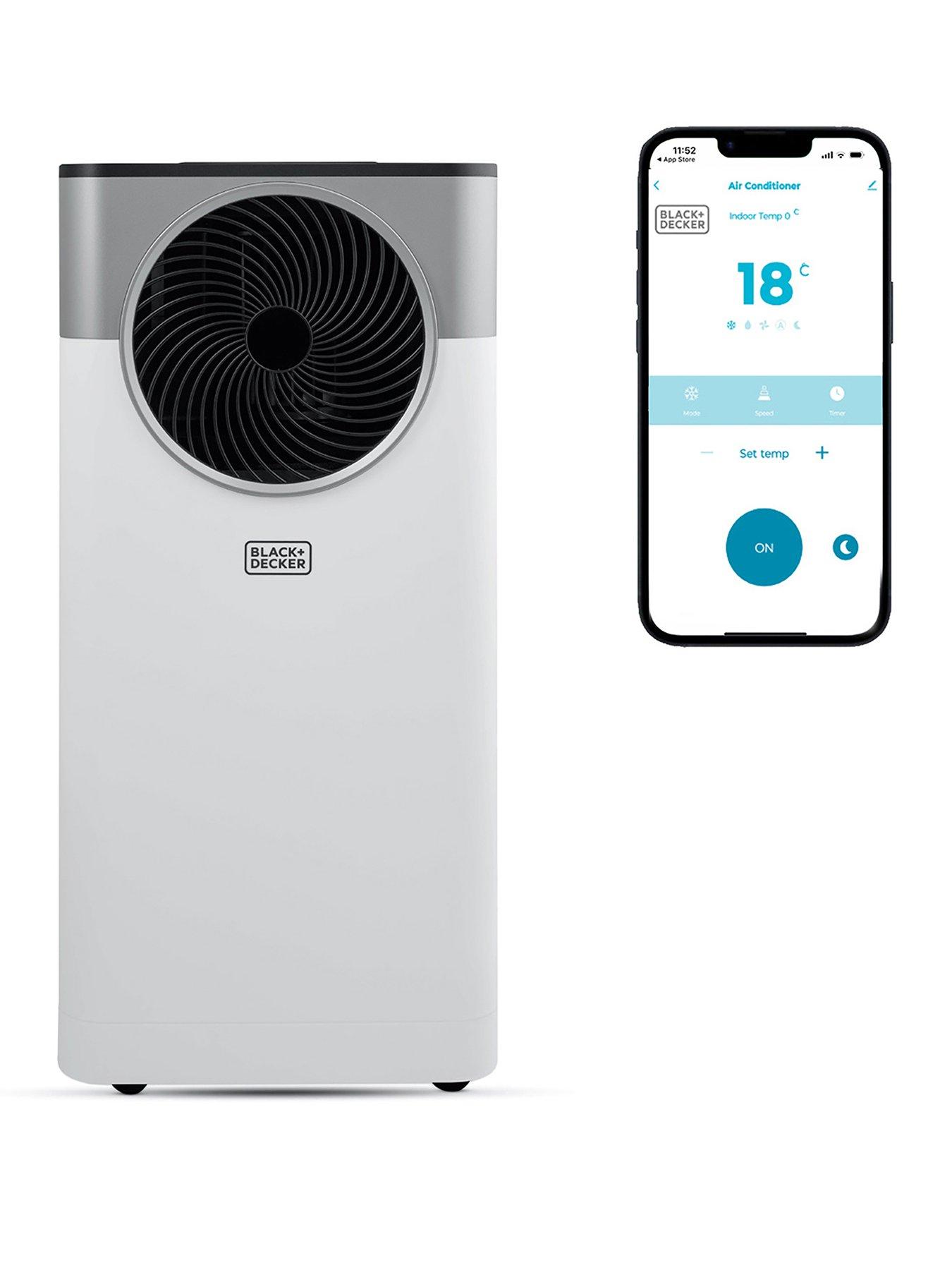 Black & Decker 12,000 BTU Smart 3-in-1 Air Conditioner, Dehumidifier & Fan, White