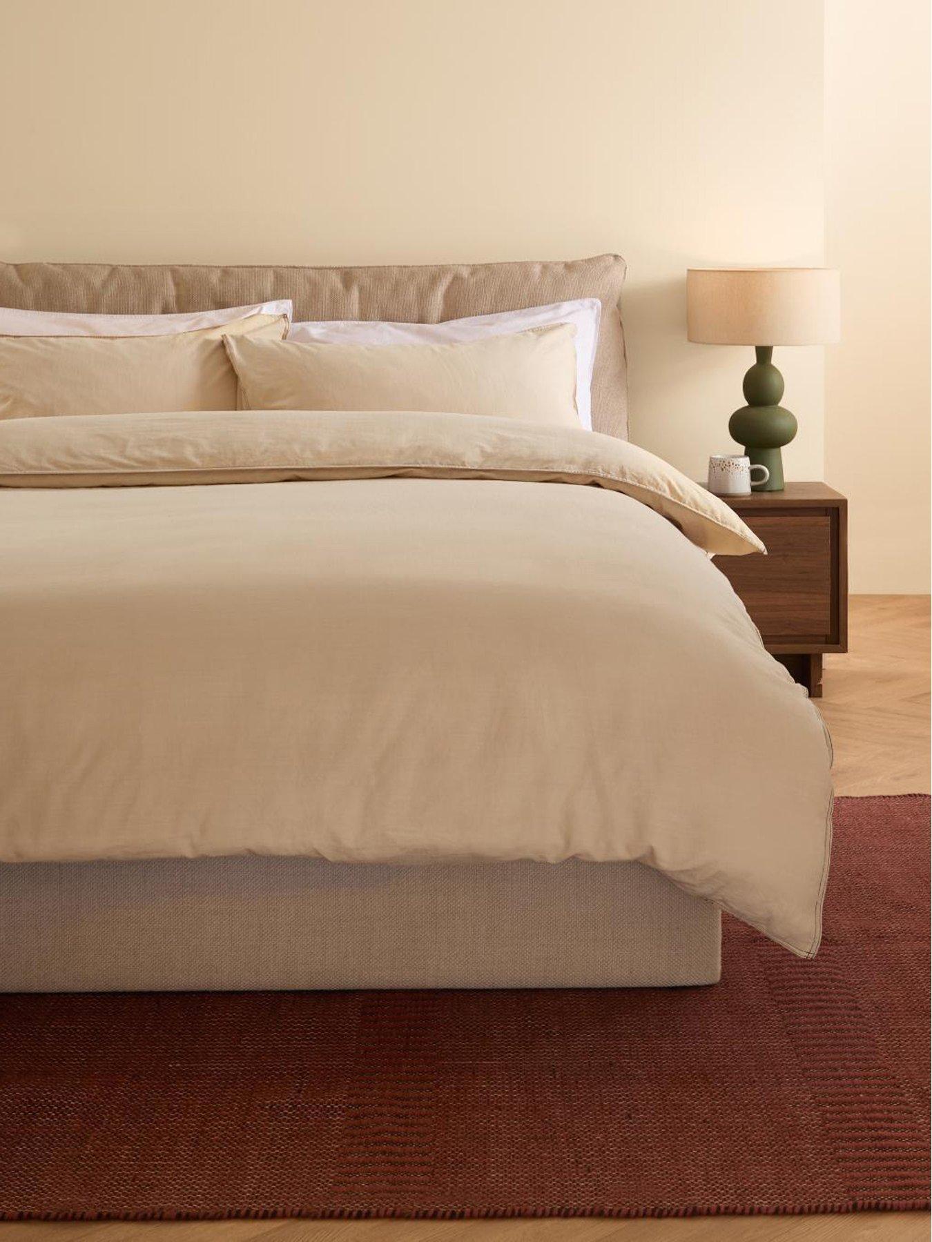 Image 1 of 3 of Made Textured Cotton Duvet Set Natural