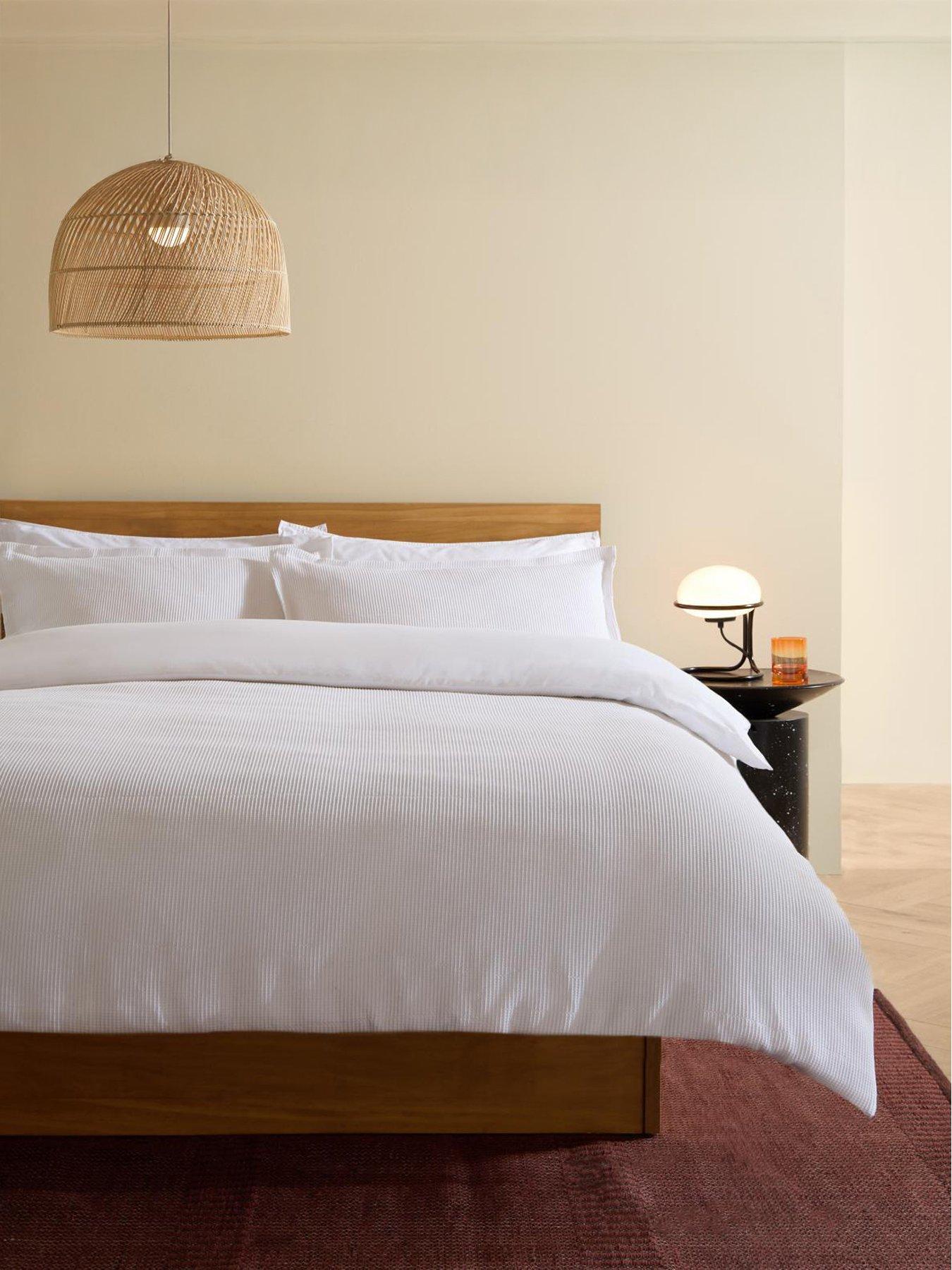 Made Cosy Waffle Duvet Set White