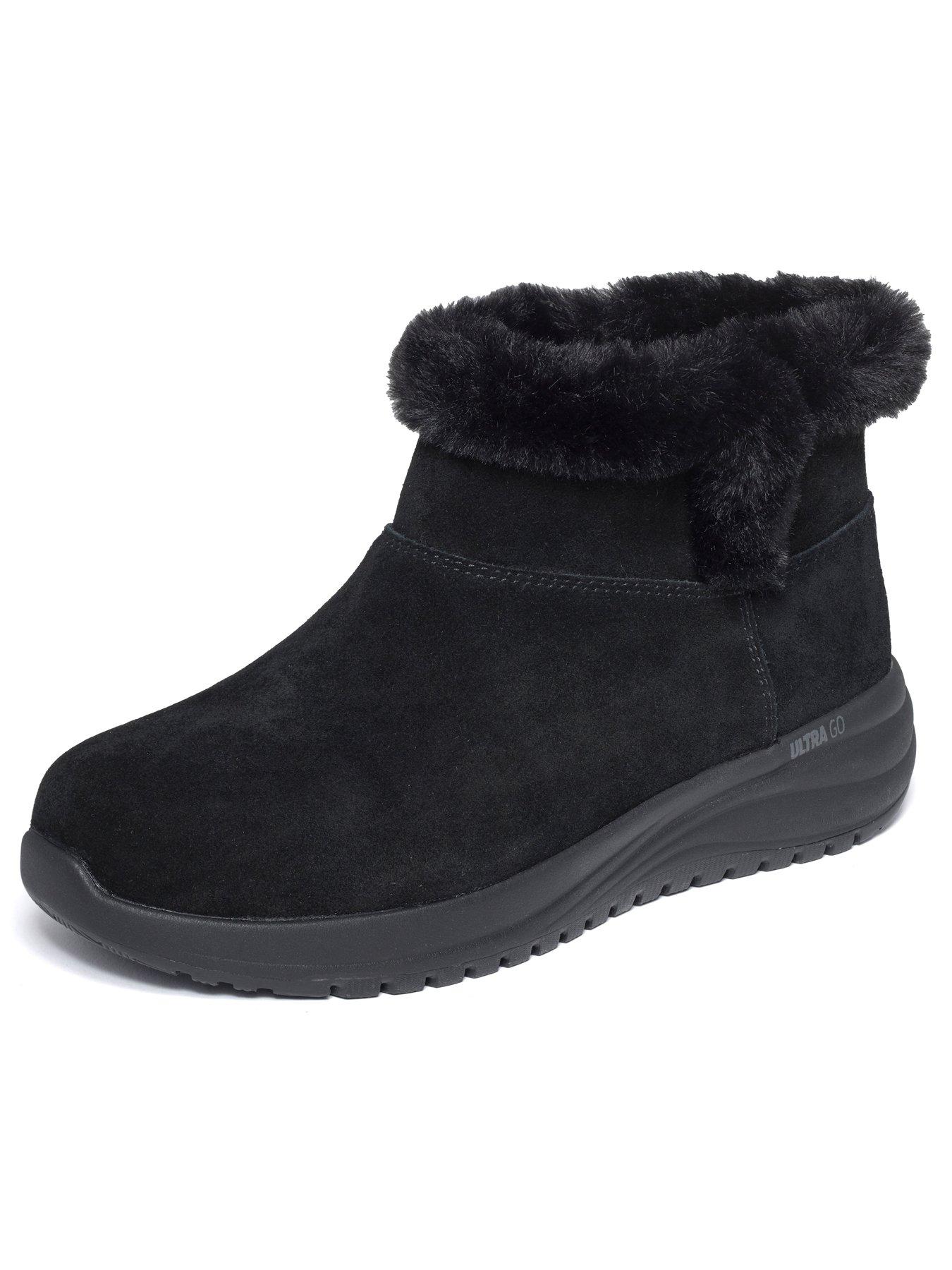 Image 5 of 6 of Skechers On-The-Go Stellar Cosy Step Waterproof Suede Ankle Boots - Black
