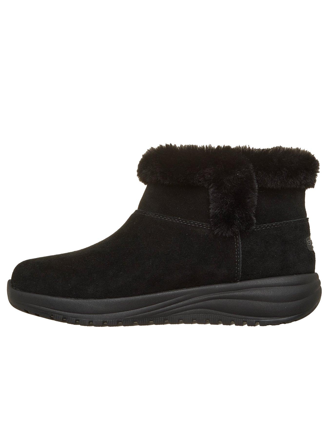 Image 6 of 6 of Skechers On-The-Go Stellar Cosy Step Waterproof Suede Ankle Boots - Black