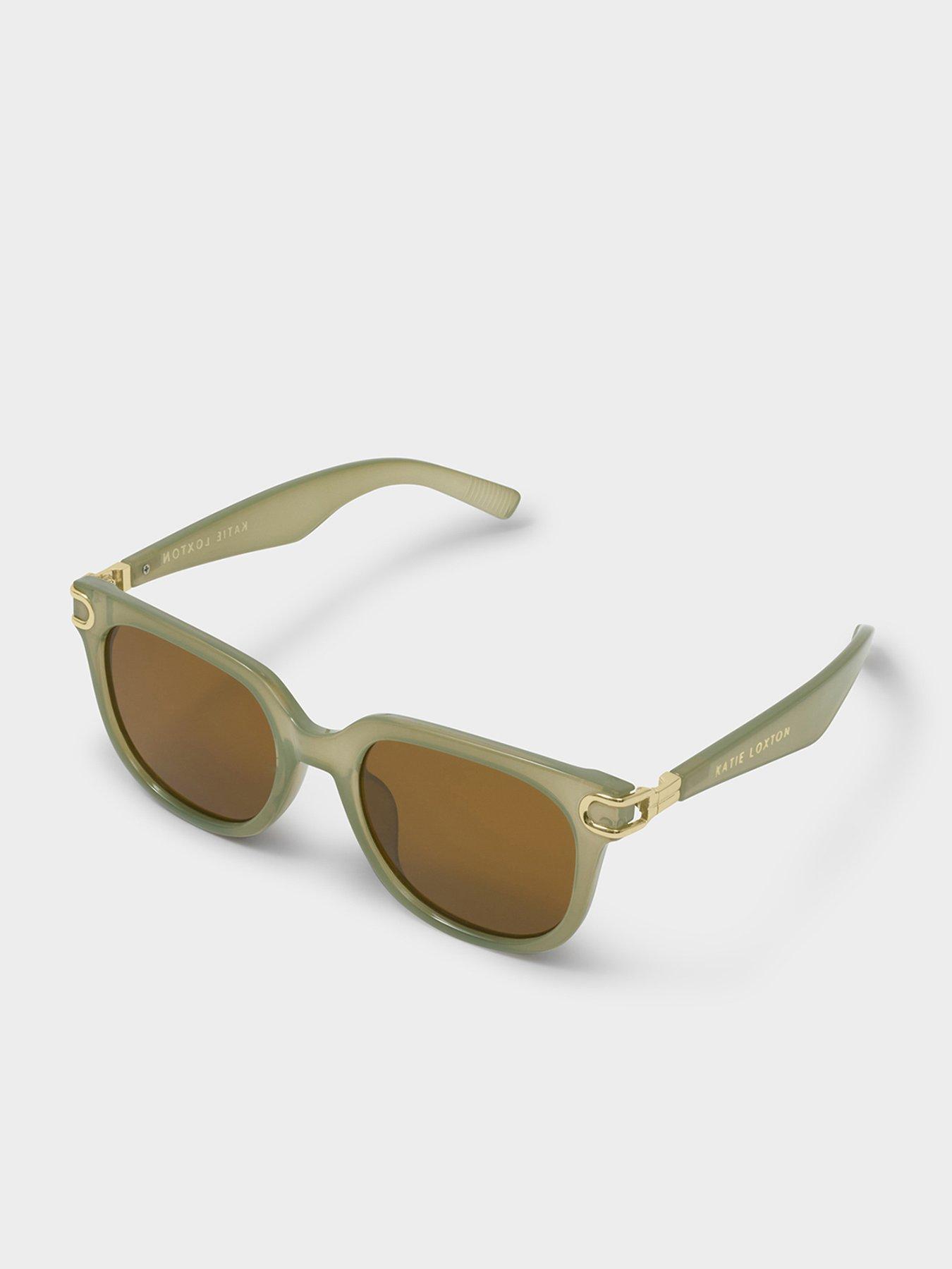 Image 3 of 6 of Katie Loxton Manhattan Sunglasses- Frosted Green Transparent