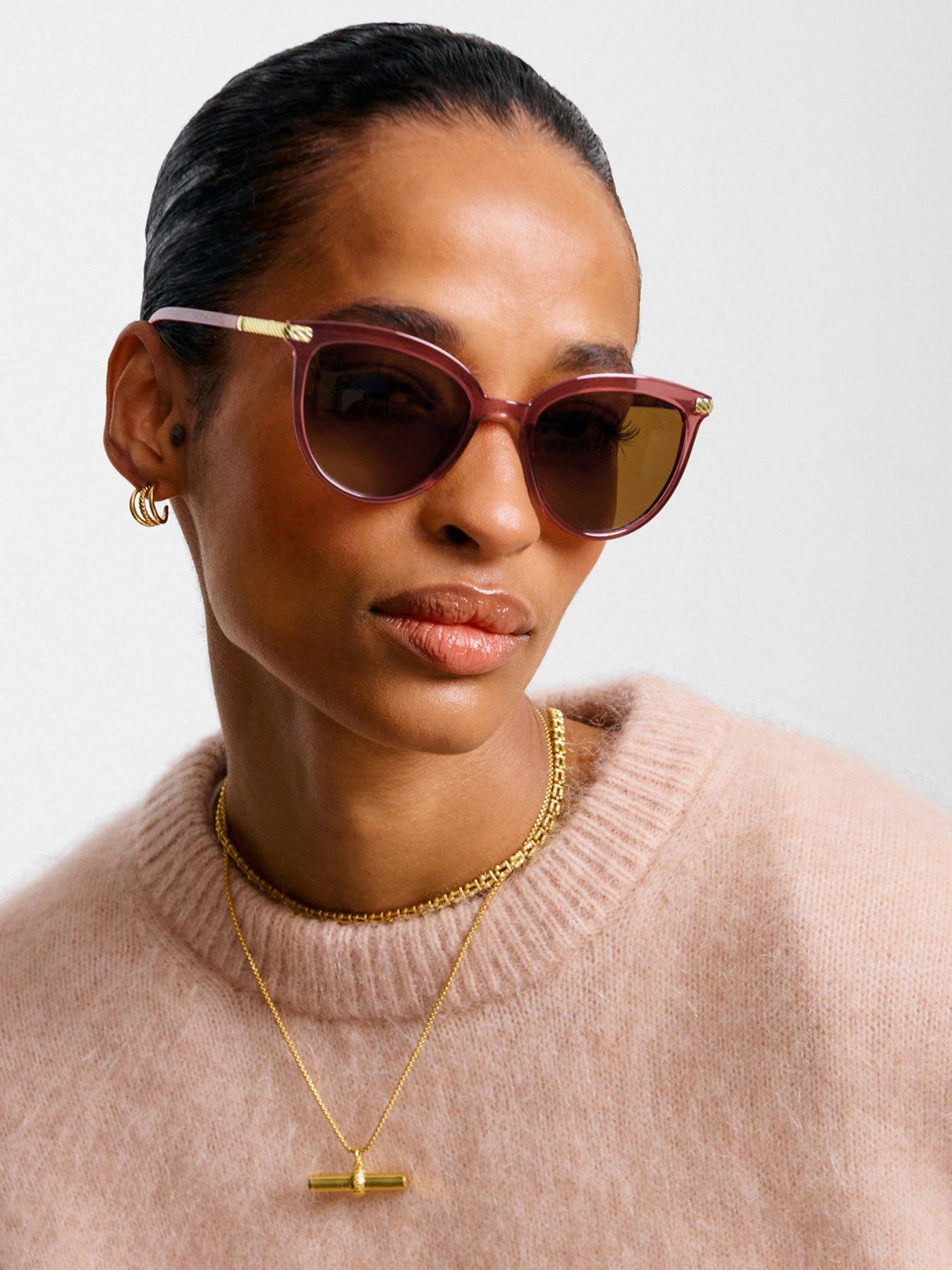 Image 2 of 6 of Katie Loxton Ravello Sunglasses- Cherry Transparent