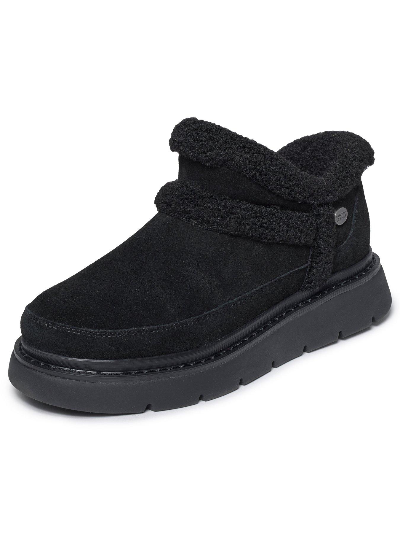 Image 5 of 6 of Skechers Womens Keepsakes Lite Winter Snug Slip-ins Memory Foam Bootie - Black